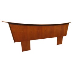 Stunning Nakashima Style Walnut King-Size Headboard Mid-Century Modern