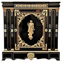 Napoleon III Boulle Cabinet Attributed to Befort Jeune, France, 19th Century