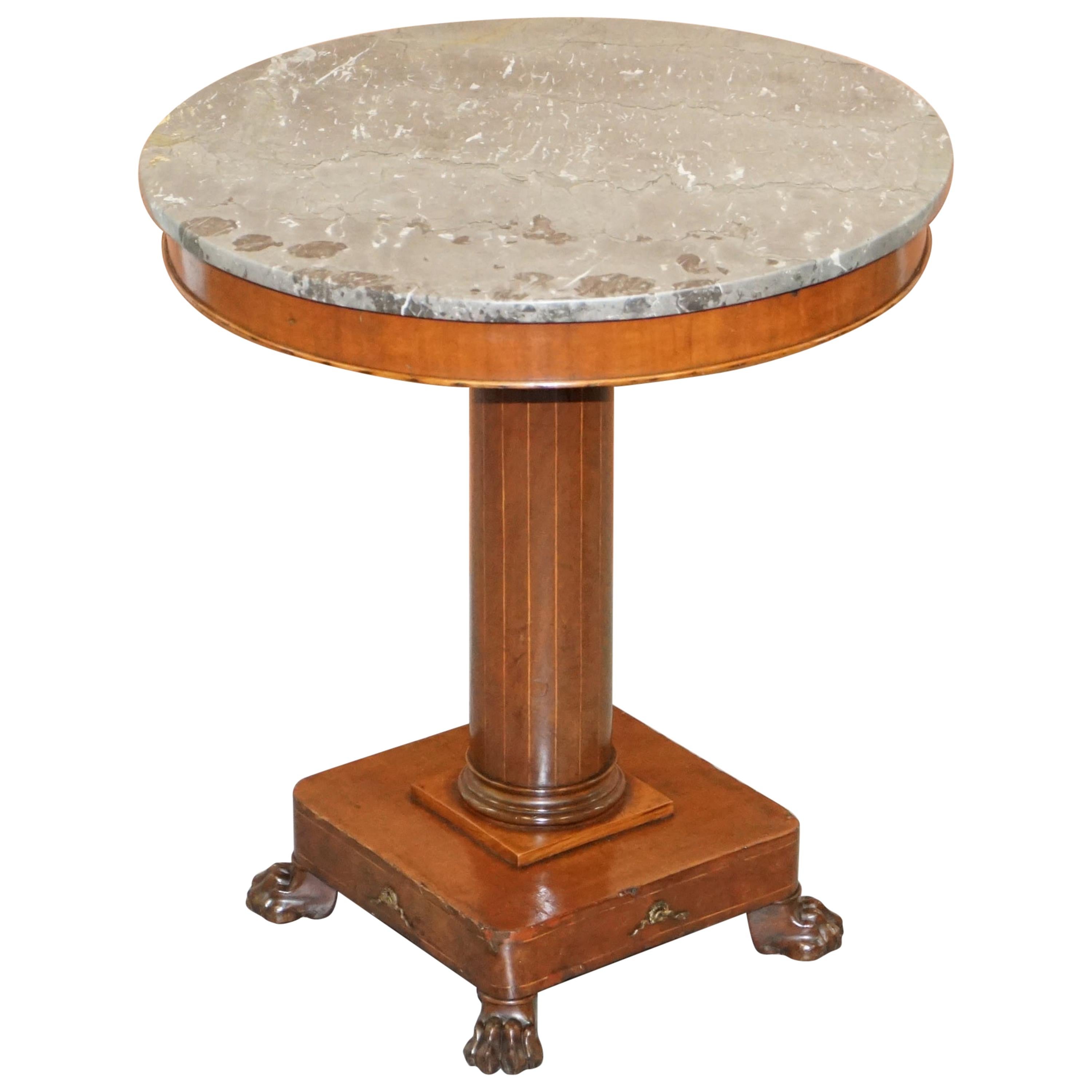 Stunning Napoleon III French Empire Revival Occasional Centre Table Marble Top For Sale