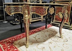 Stunning Napoleon III Large Table in Boulle Marquetry, France, 19th Century
