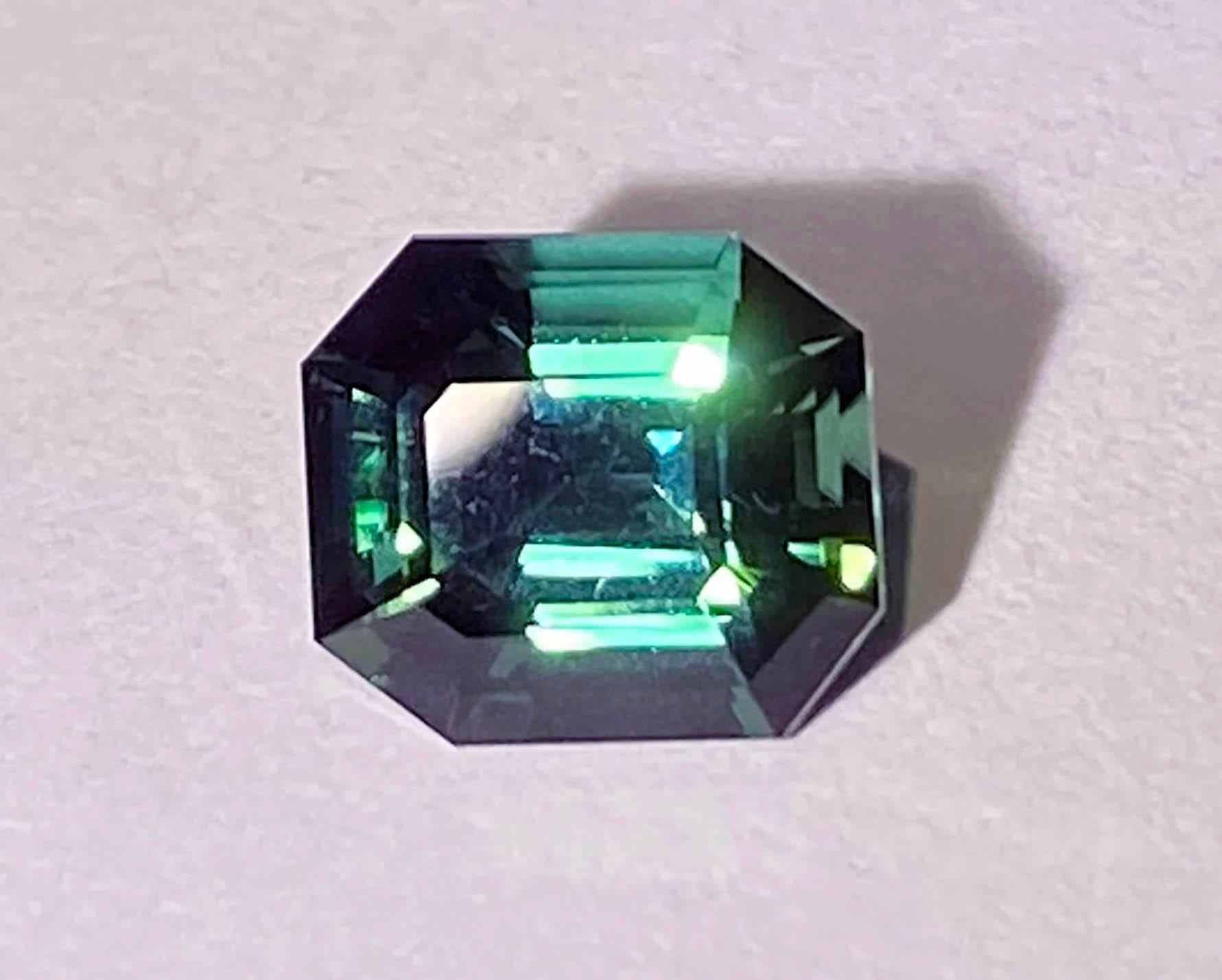 Stunning Natural Green/Blue Tourmaline In New Condition For Sale In Coupeville, WA