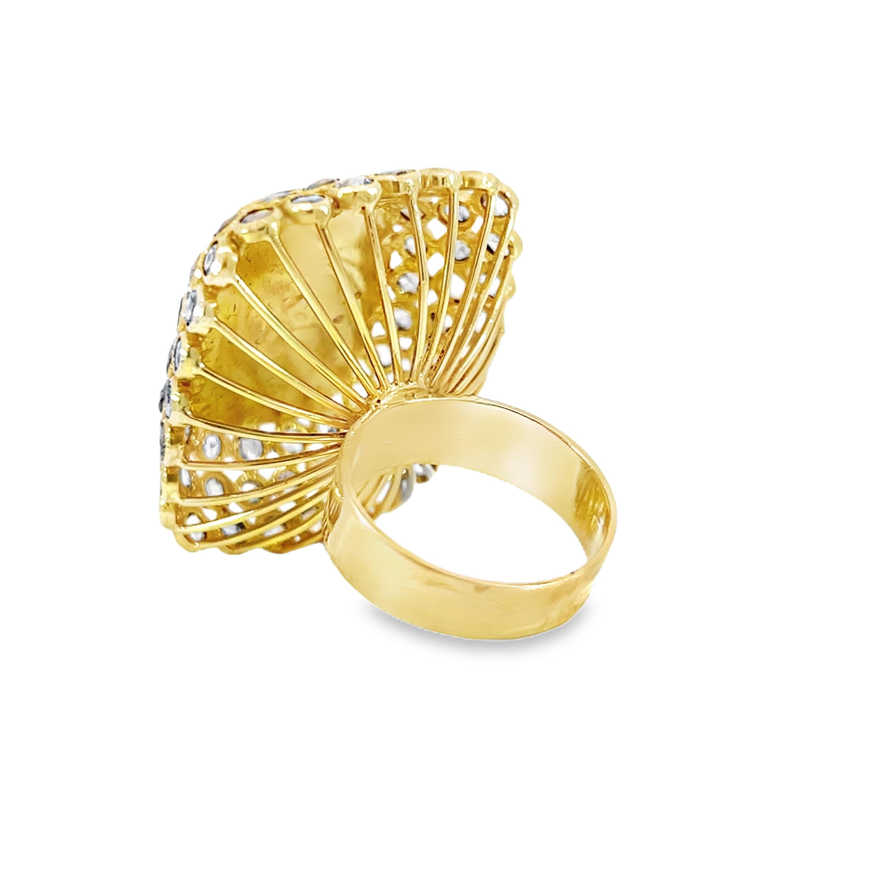 Atemberaubender Ring mit natürlichem Türkis und Diamanten im Angebot 2