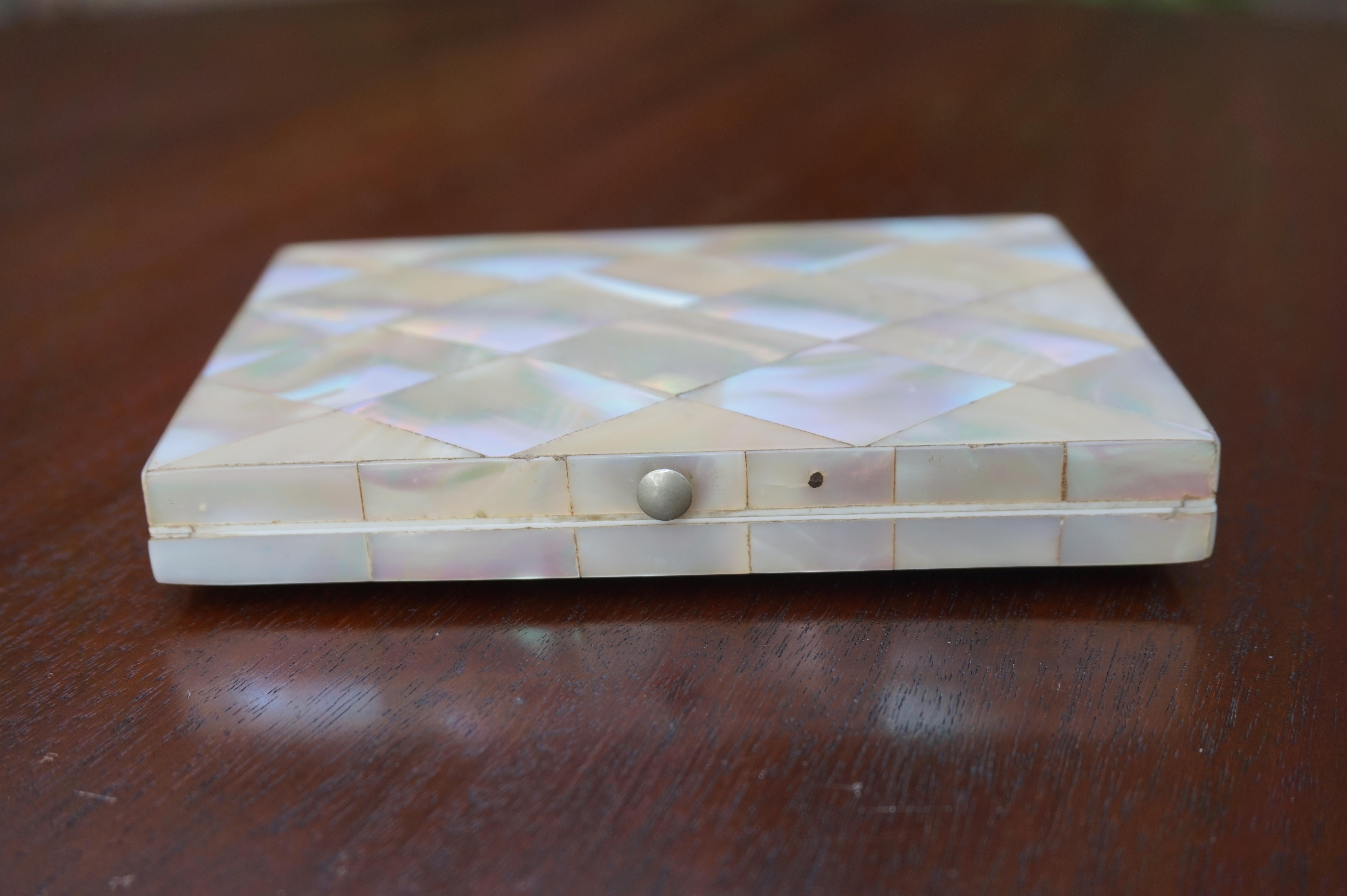 Hand-Crafted Stunning & Near Mint Condition Mid-19th Century Mother of Pearl Card Case / Box