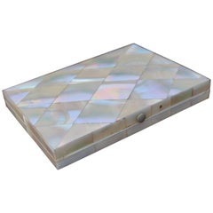 Stunning & Near Mint Condition Mid-19th Century Mother of Pearl Card Case / Box