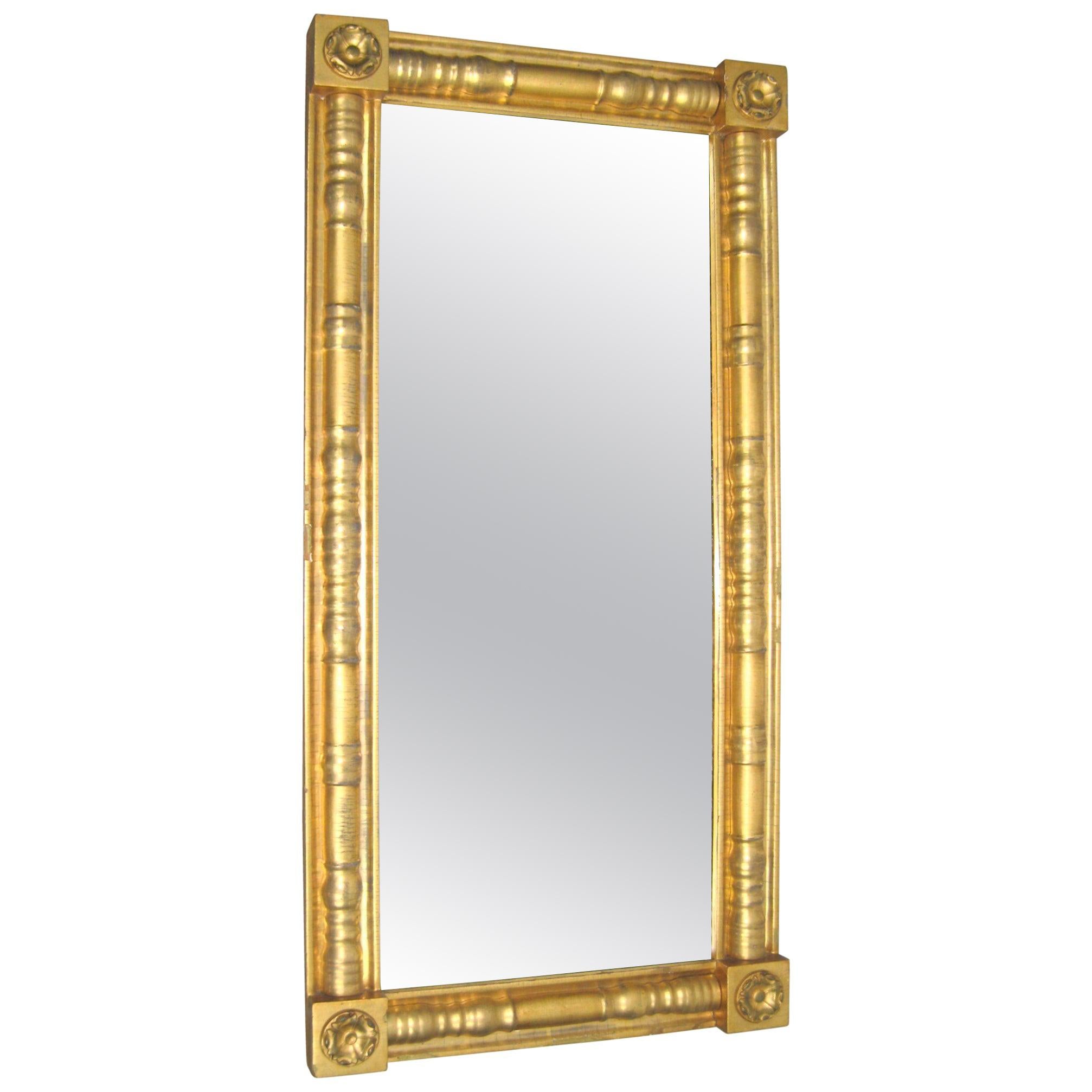  Neoclassical Gold Gilt Mantle Mirror