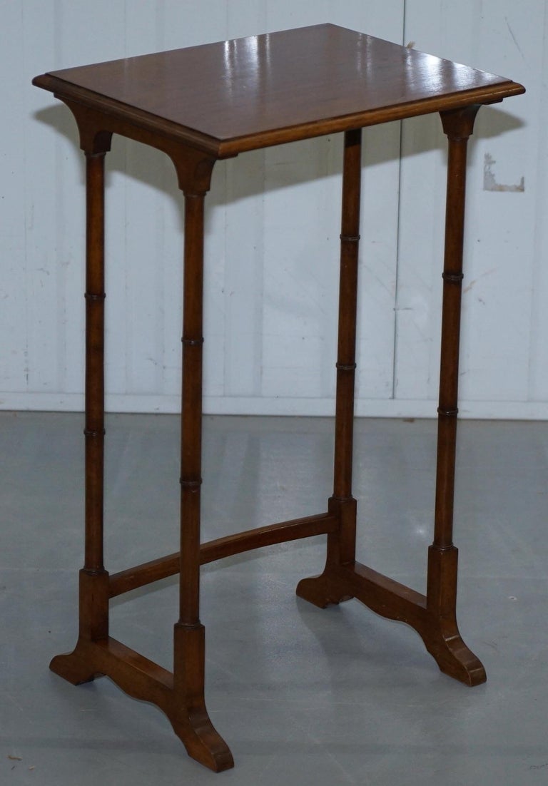 Stunning Nest of Four Nesting Tables Side Tables with Famboo
