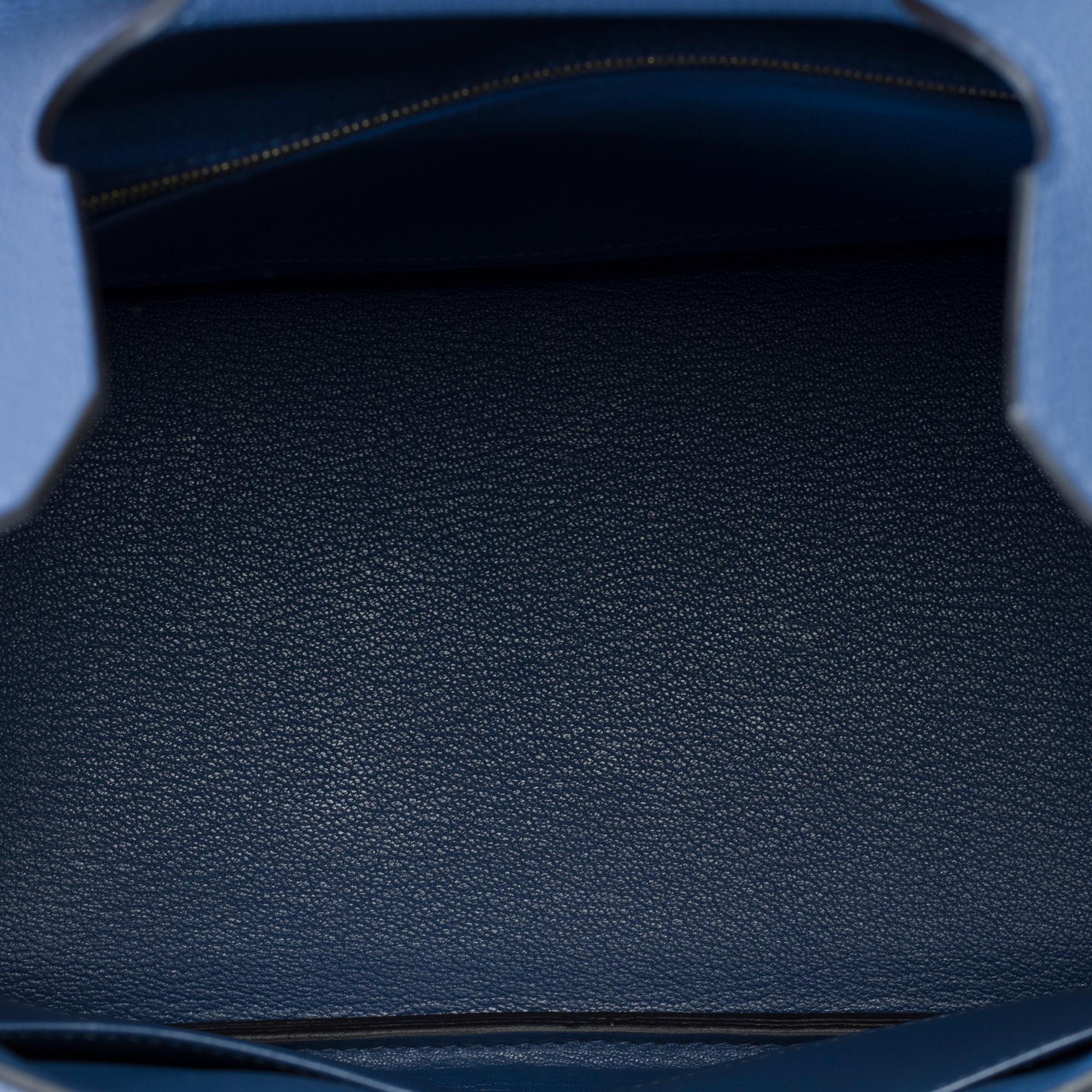 Stunning New Hermès Birkin 30 handbag in Blue Brighton Togo leather, GHW 5