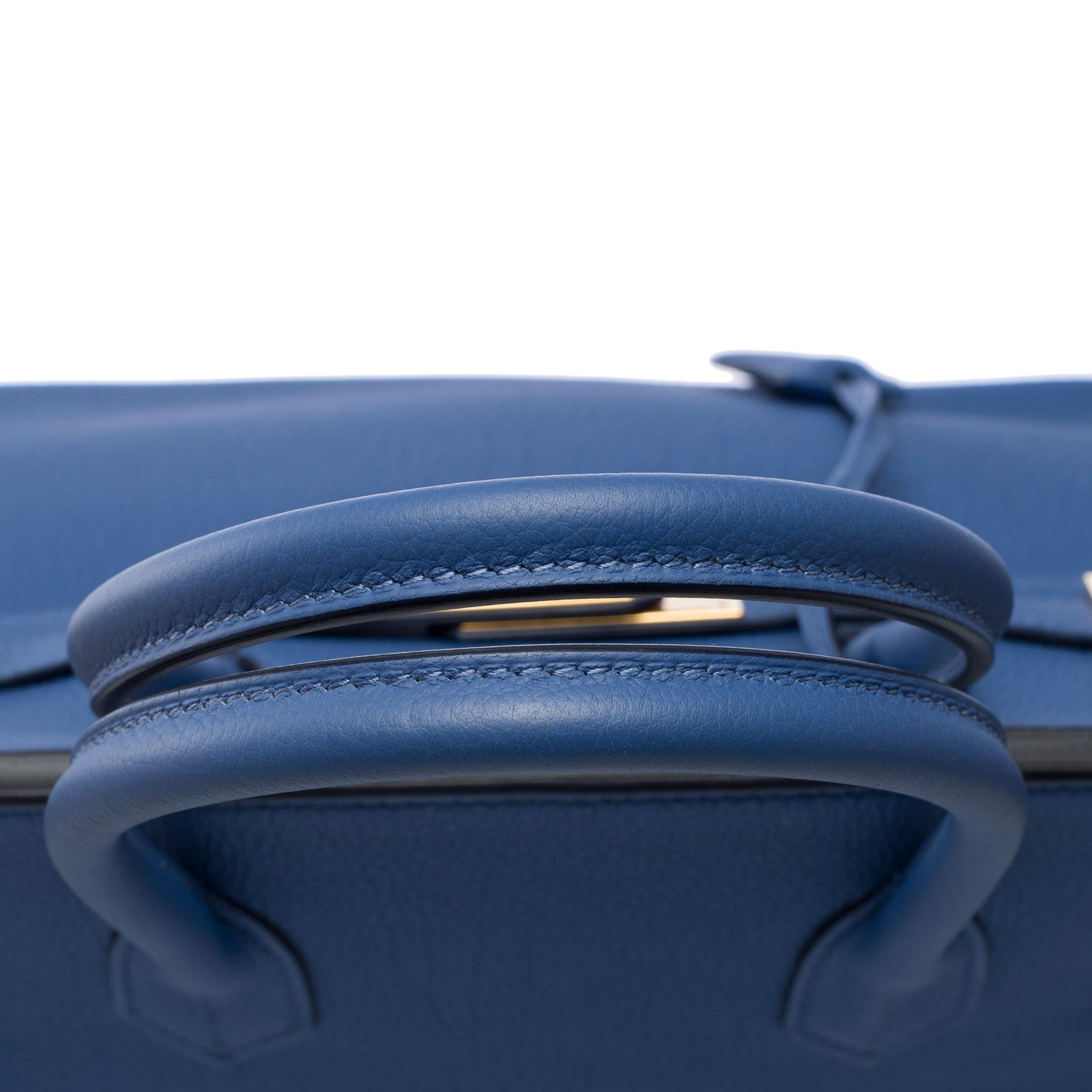 Stunning New Hermès Birkin 30 handbag in Blue Brighton Togo leather, GHW 6