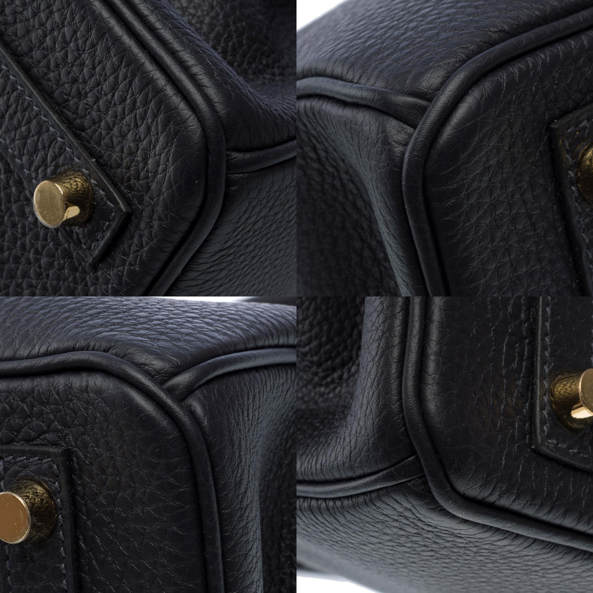 Stunning New Hermes Birkin 30 handbag in Blue Caban Togo leather, GHW 8