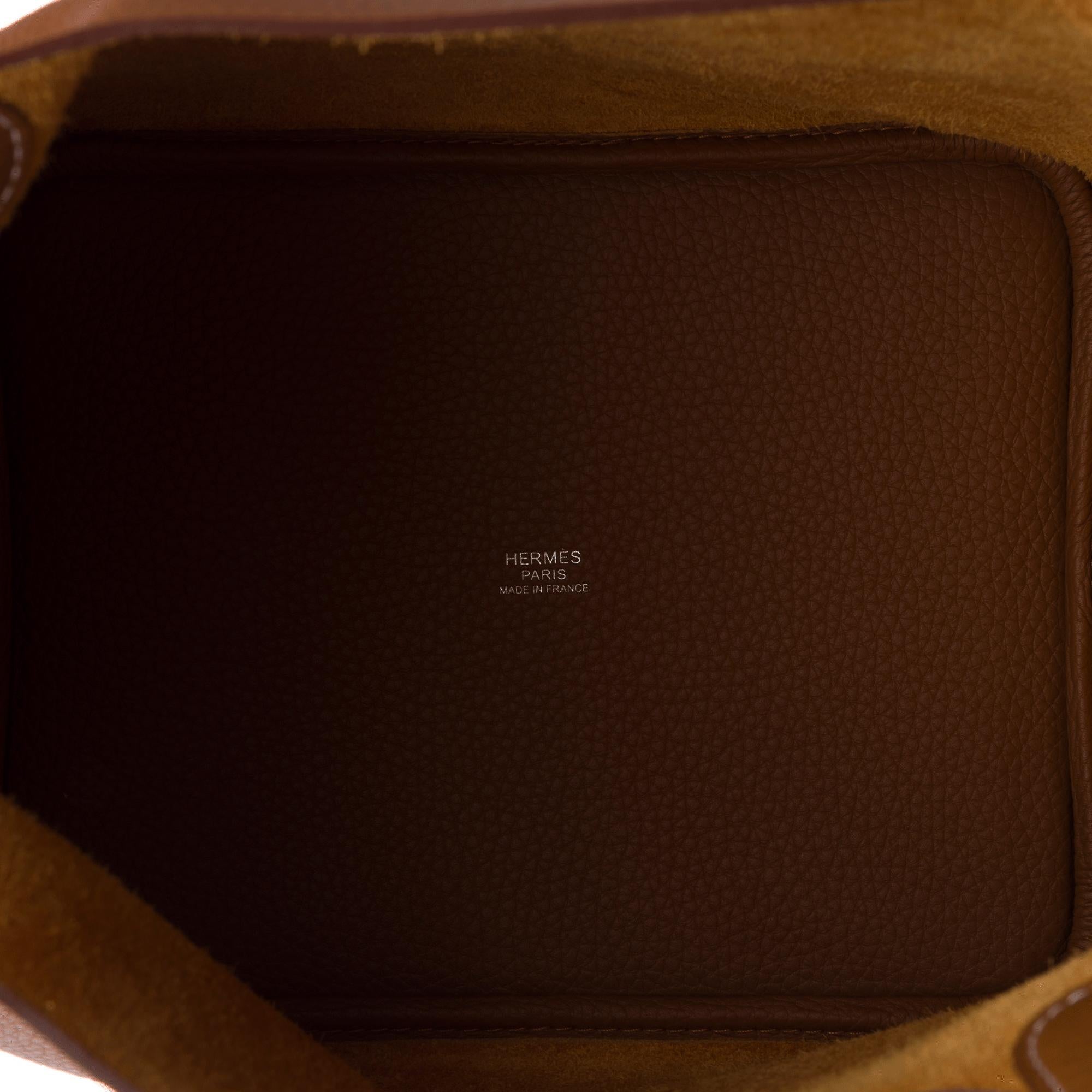 Stunning New Hermès Picotin 22 Lock in Gold Taurillon Clemence leather , PHW 4