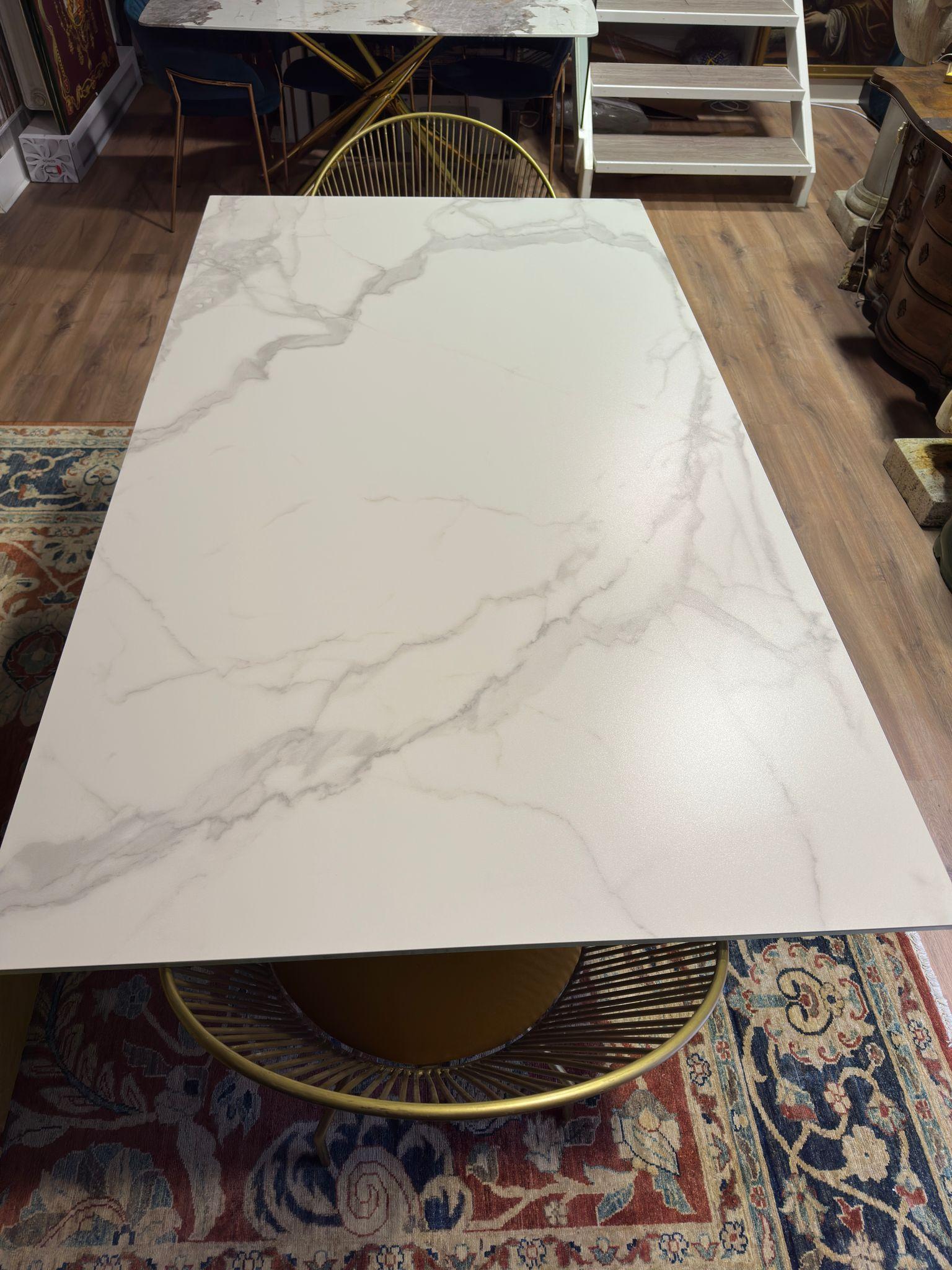 Contemporary Stunning NEW  Rectangular White Porcelain Table 180cm x 100cm For Sale