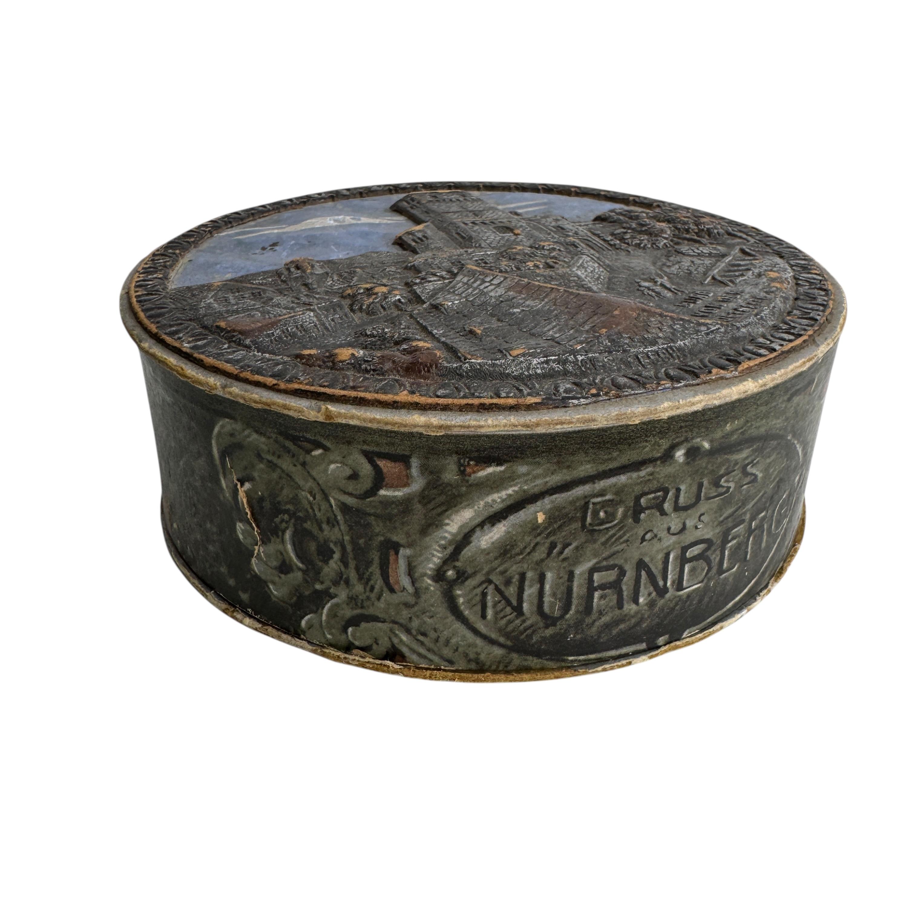 Superbe récipient à bonbons Nuremberg, ancien récipient de Noël allemand des années 1900 Bon état - En vente à Nuernberg, DE