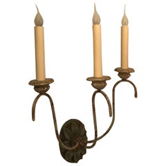 Stunning Old World Distressed Iron Sconces by Niermann Weeks