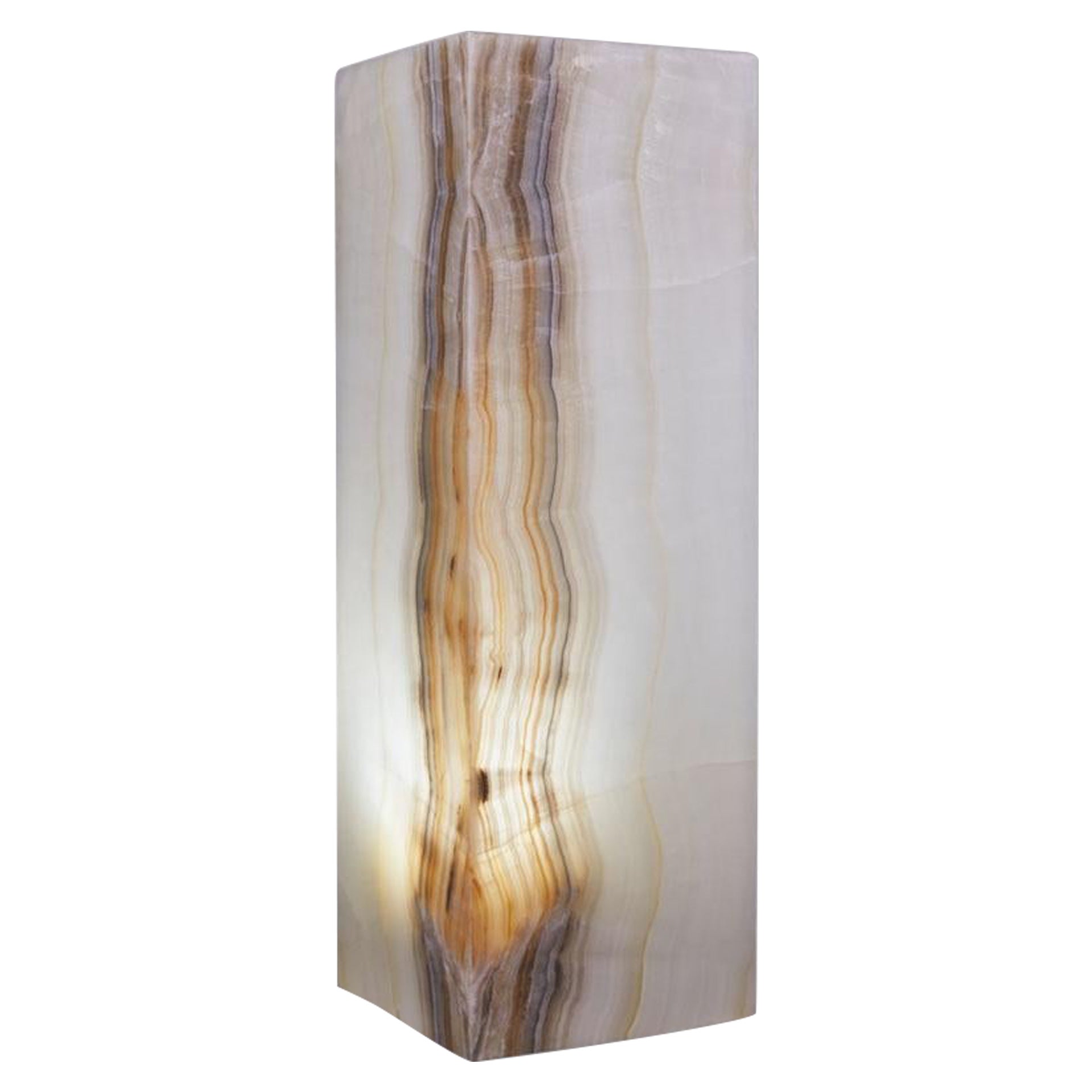 Superbe lampe en onyx en vente