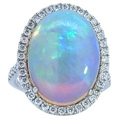 Stunning Opal and Diamond Ring