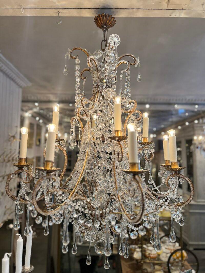French Stunning Opulant Chandelier, 1900, France For Sale