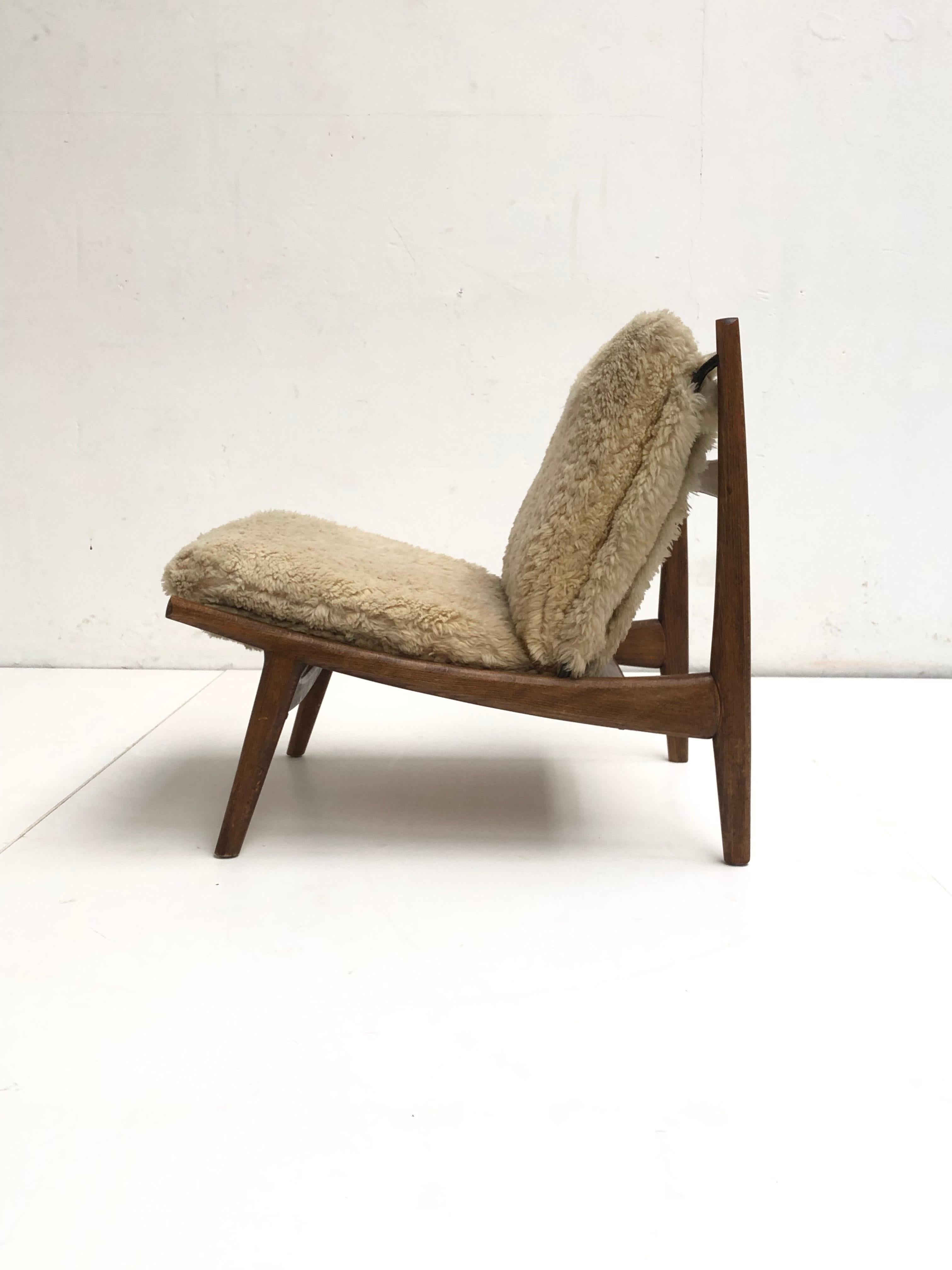 Superbe chaise longue '790' de forme organique par J.A Motte pour Steiner:: France:: 1960 1