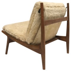 Superbe chaise longue '790' de forme organique par J.A Motte pour Steiner:: France:: 1960