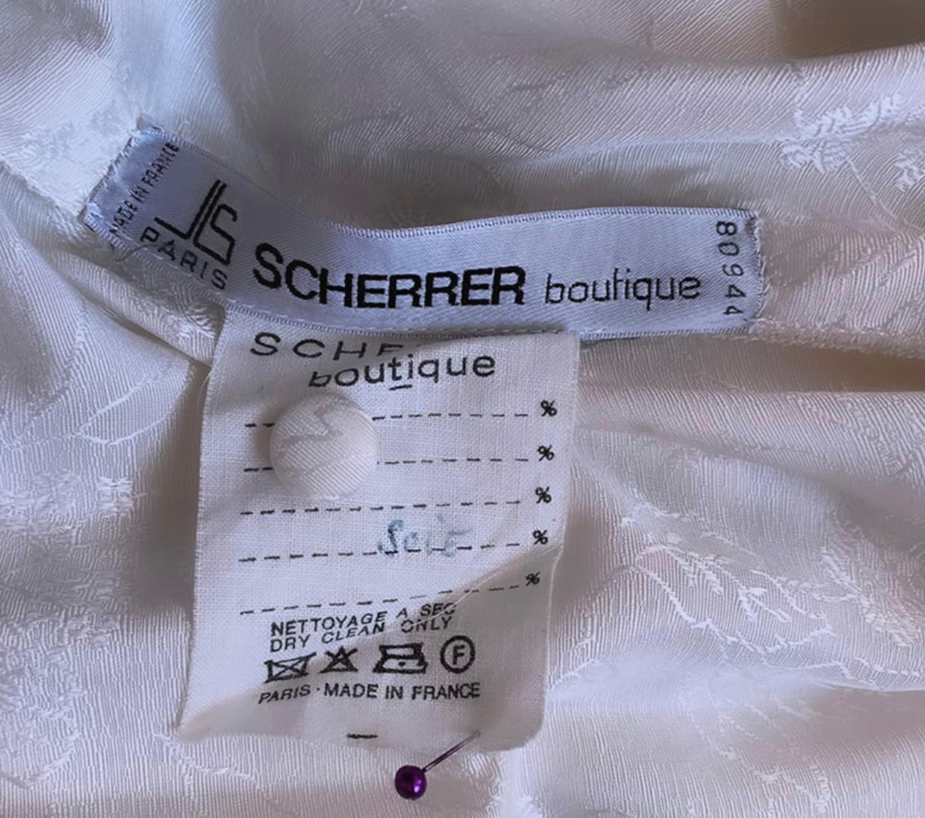 Atemberaubendes Original 1970er Jean-Louis Scherrer Kleid mit Dichterärmeln und Schleife aus Seide Maxi 70er  Damen im Angebot