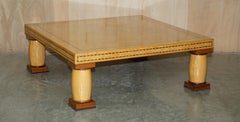 Stunning Original Andrew Varah Burr Walnut Satinwood & Oak Large Coffee Table
