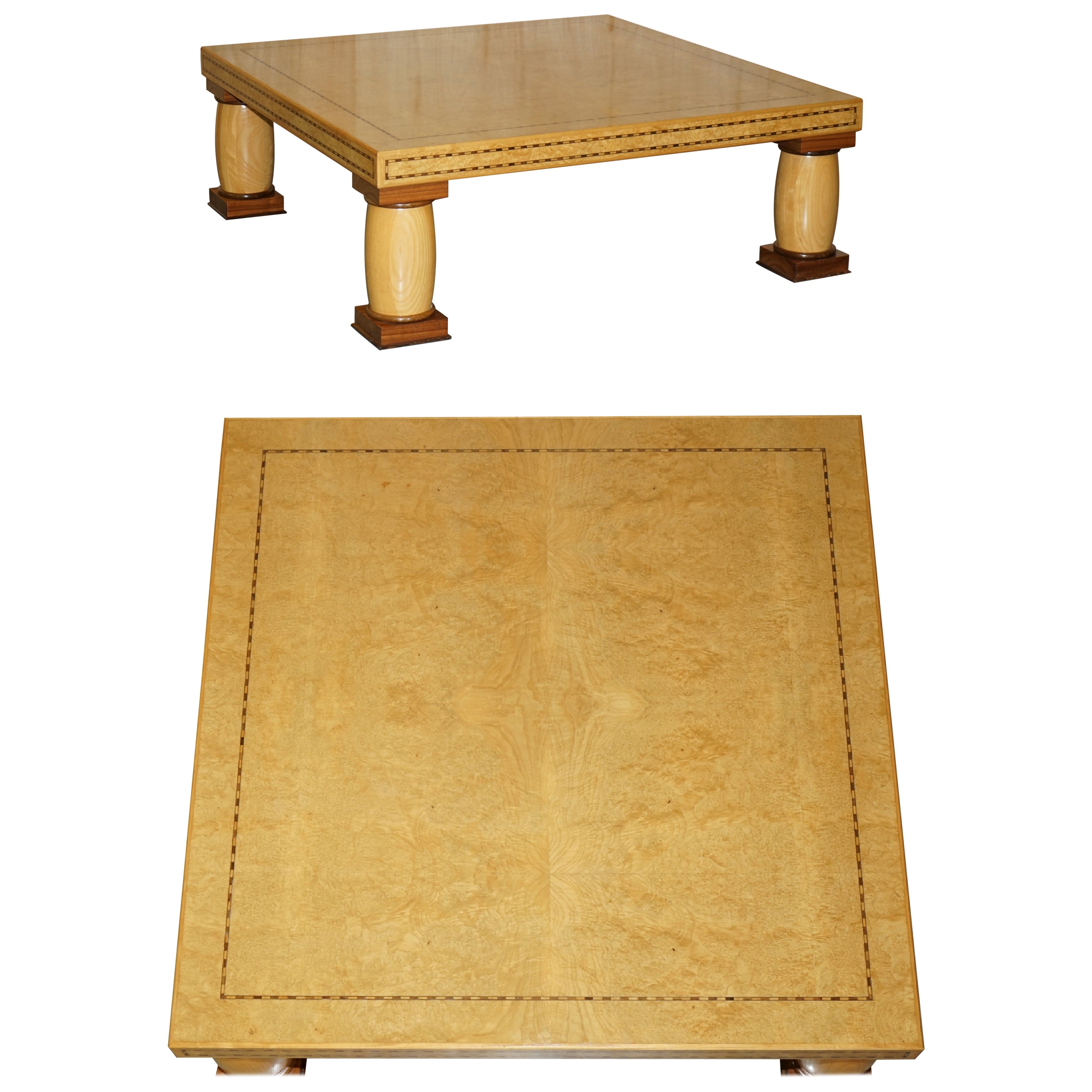 STUPENDO TAVOLO DA CAFFE' ORIGINALE DI ANDREW VARAH BURR IN LEGNO DI NOCE E ROVERE in vendita