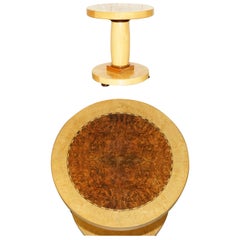 STUPENDO TAVOLO ORIGINALE DI ANDREW VARAH BURR IN LEGNO DI NOCE SATINWOOD E QUERCIA GRANDE SiDE