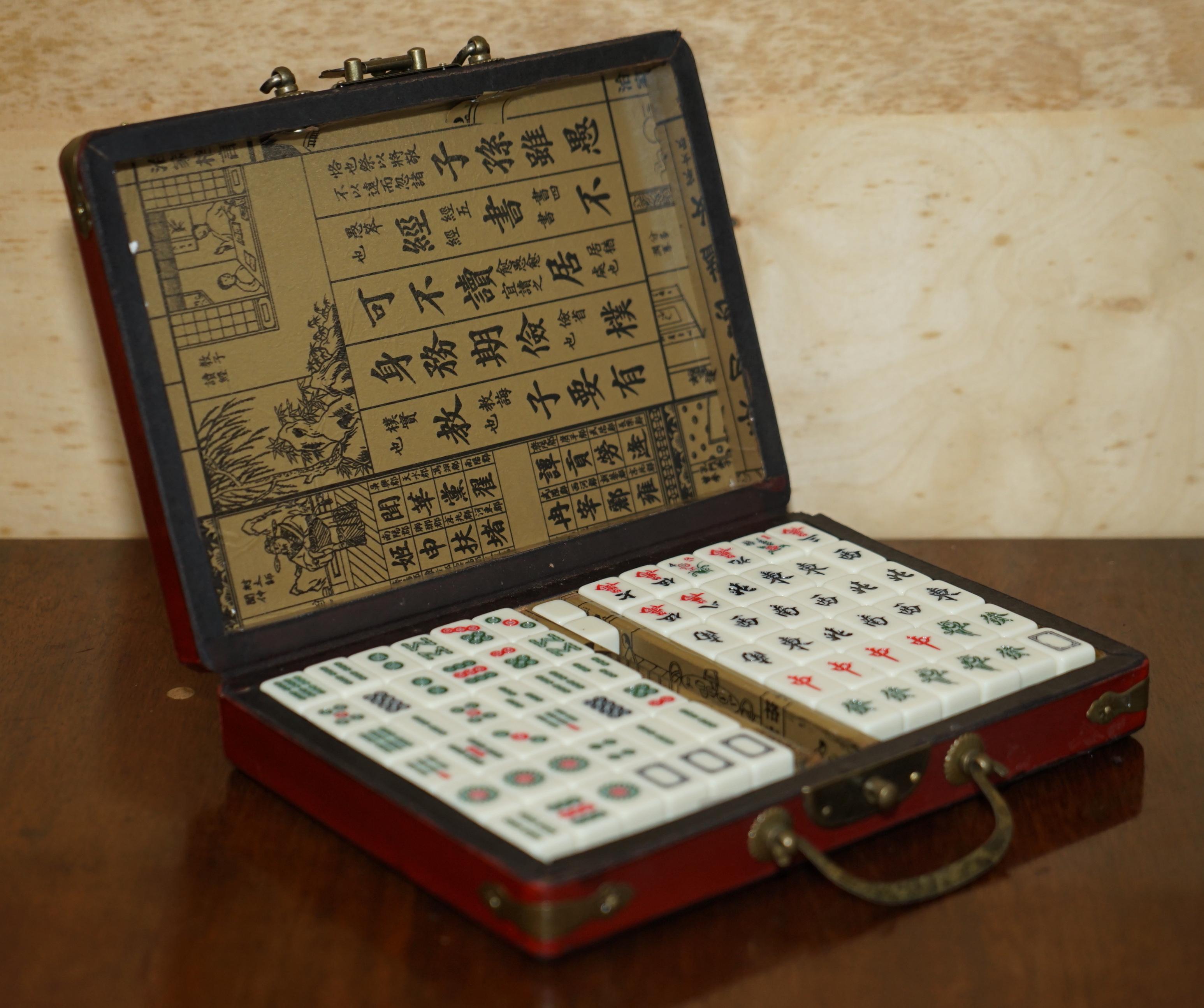 Mid-20th Century STUNNING ORIGINAL CHINESE CIRCA 1950's MAHJONG SET INCLUDING DICE