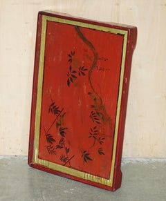 STUNNiNG ORIGINAL CHINESE EXPORT CIRCA 1880 RED LACQUERED FOLDING TRAY TABLE