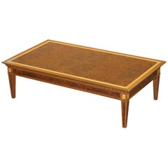 Stunning Original David Linley Burr Walnut Large Coffee Cocktail Table