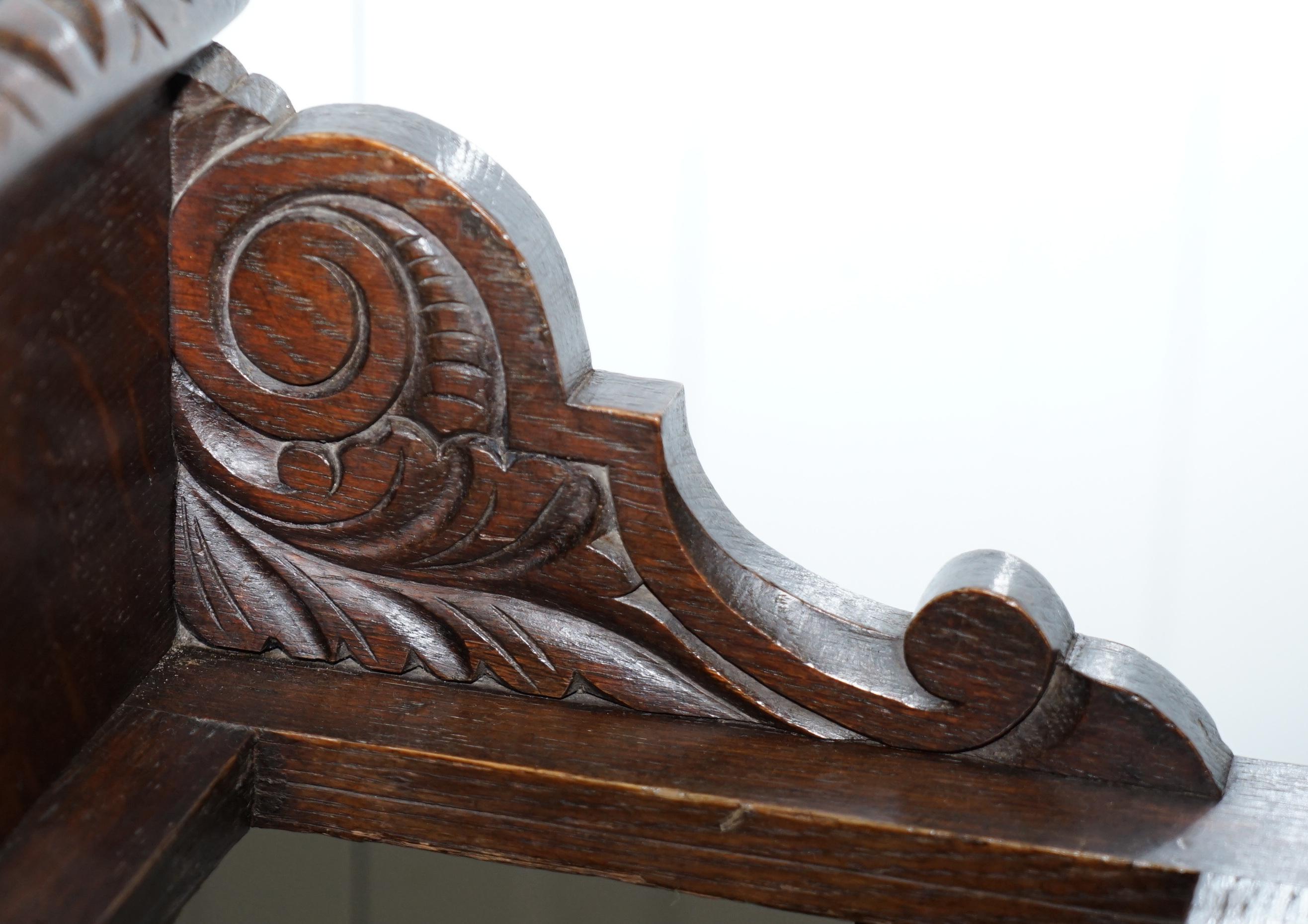 Stunning Original Greenman Carved Solid English Oak Walking Stick Umbrella Stand 5