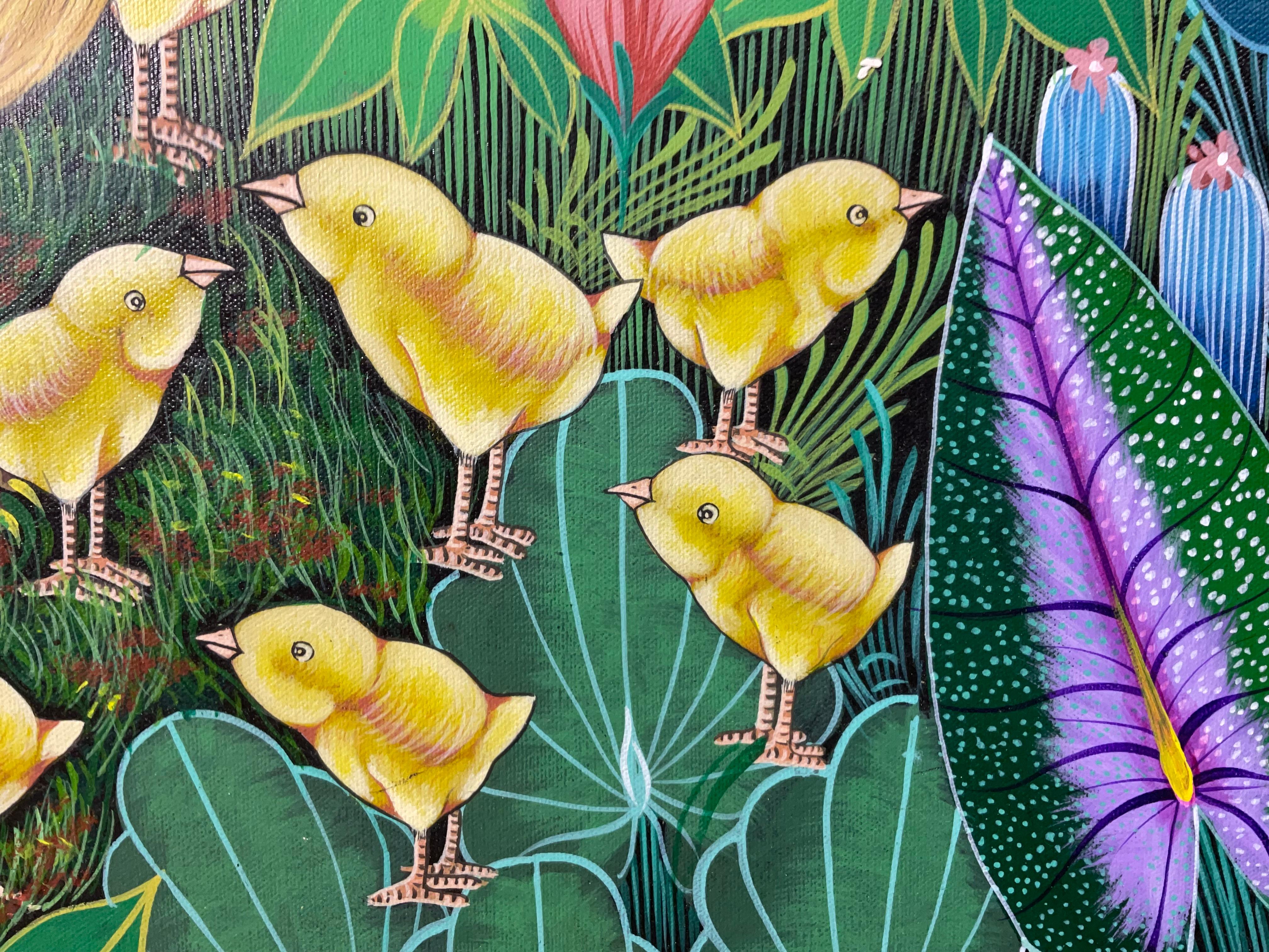 Splendido capolavoro originale di arte popolare haitiana di Philippe Dodard in vendita 4