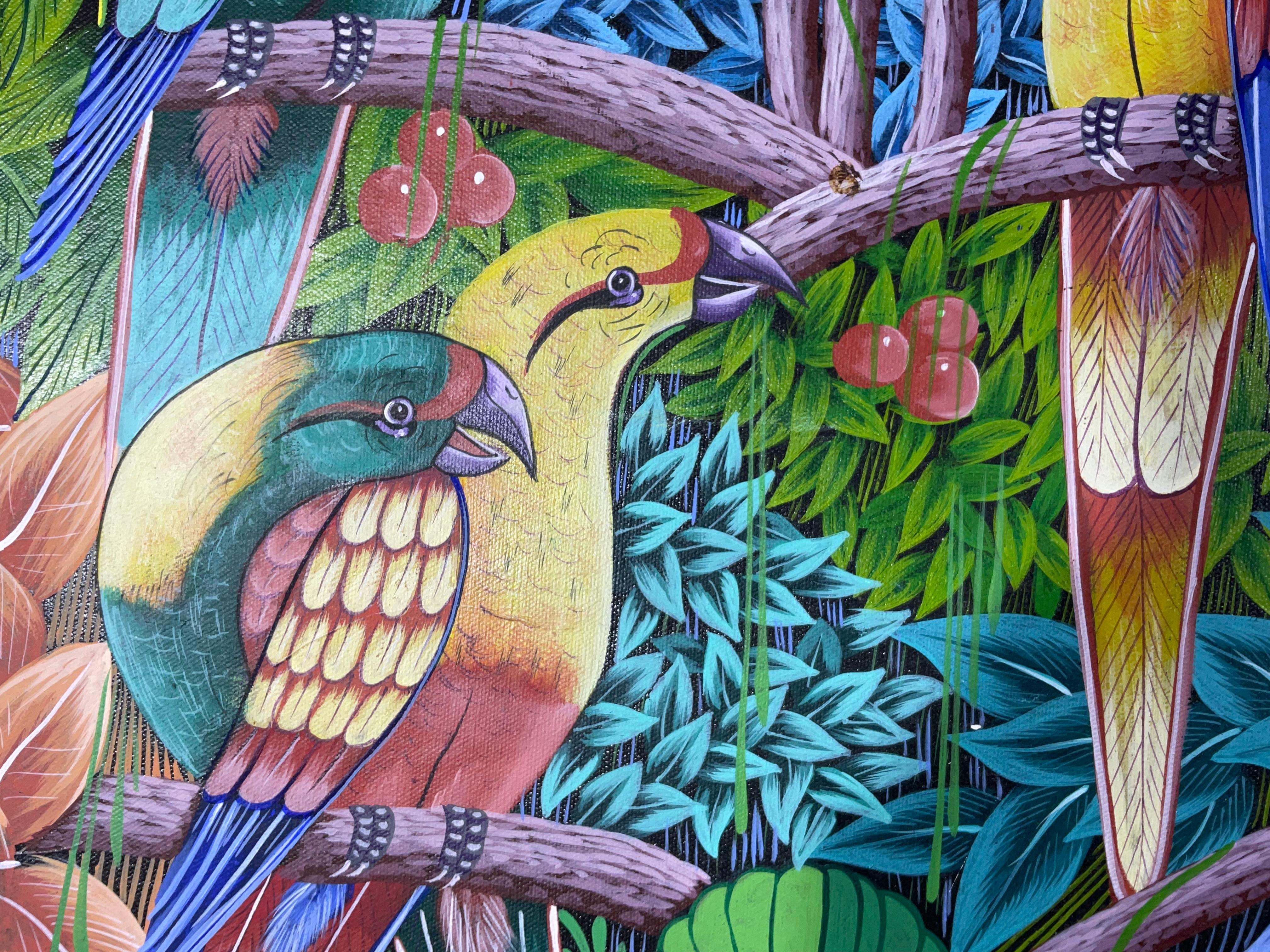 Splendido capolavoro originale di arte popolare haitiana di Philippe Dodard in vendita 7