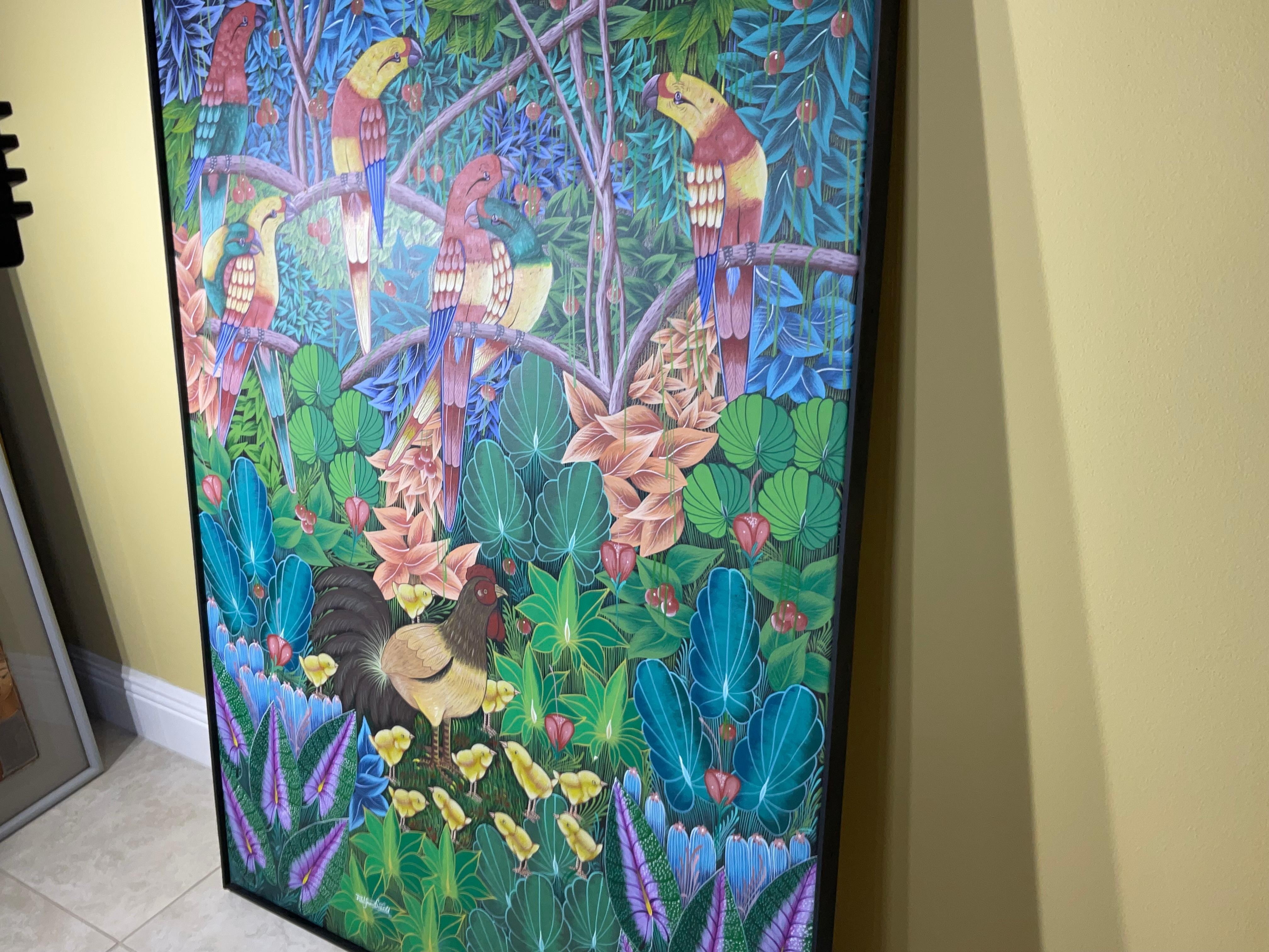 Splendido capolavoro originale di arte popolare haitiana di Philippe Dodard in vendita 8
