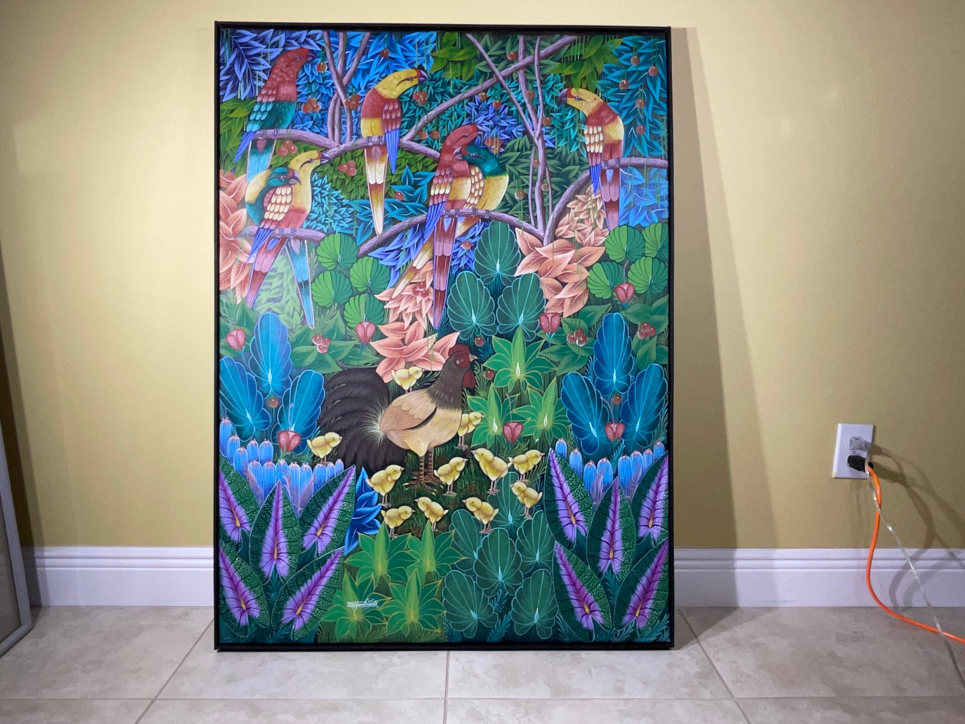 Splendido capolavoro originale di arte popolare haitiana di Philippe Dodard in vendita 10