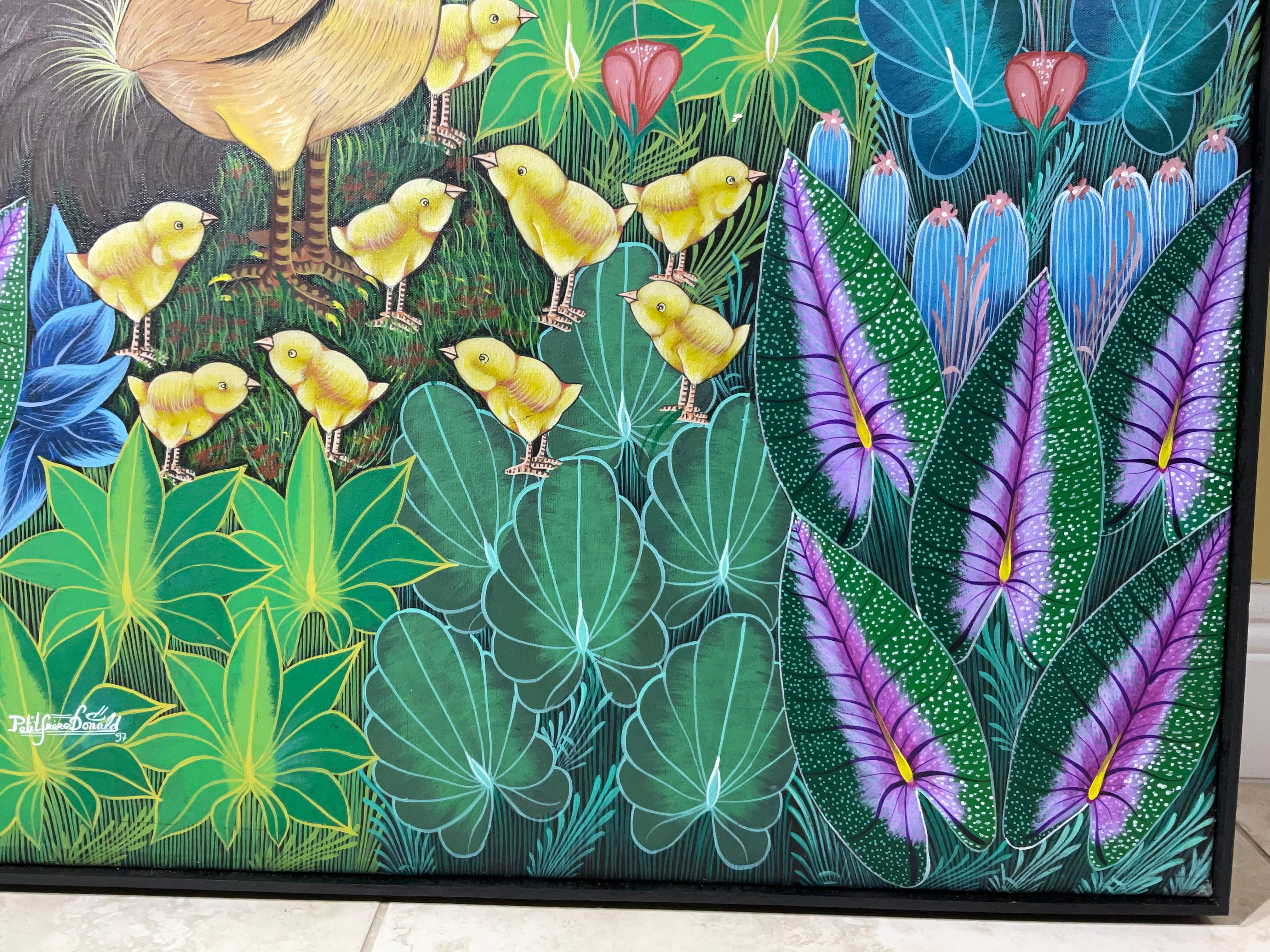 XX secolo Splendido capolavoro originale di arte popolare haitiana di Philippe Dodard in vendita