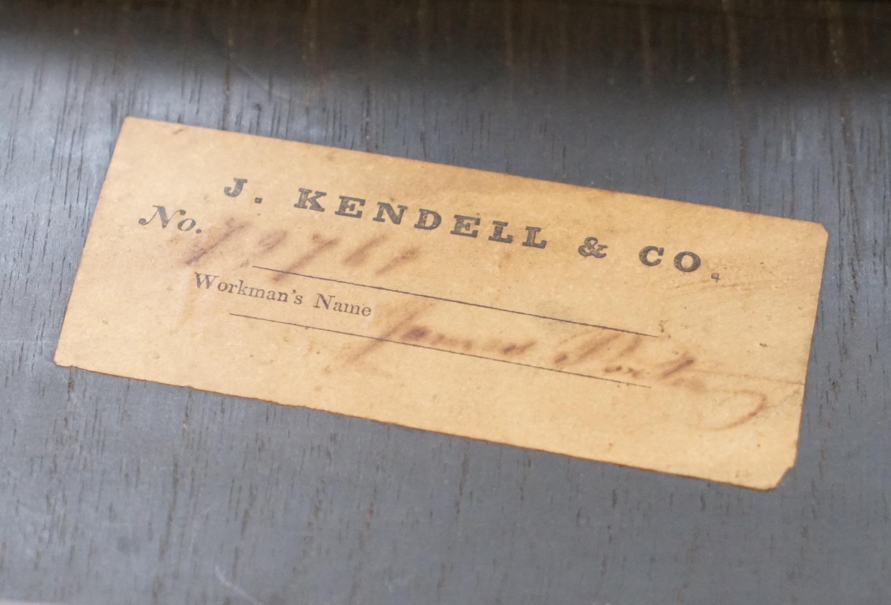 Superbe table à cartes à thé en bois rouge d'origine J Kendell & Co vers 1830 Sublime en vente 13