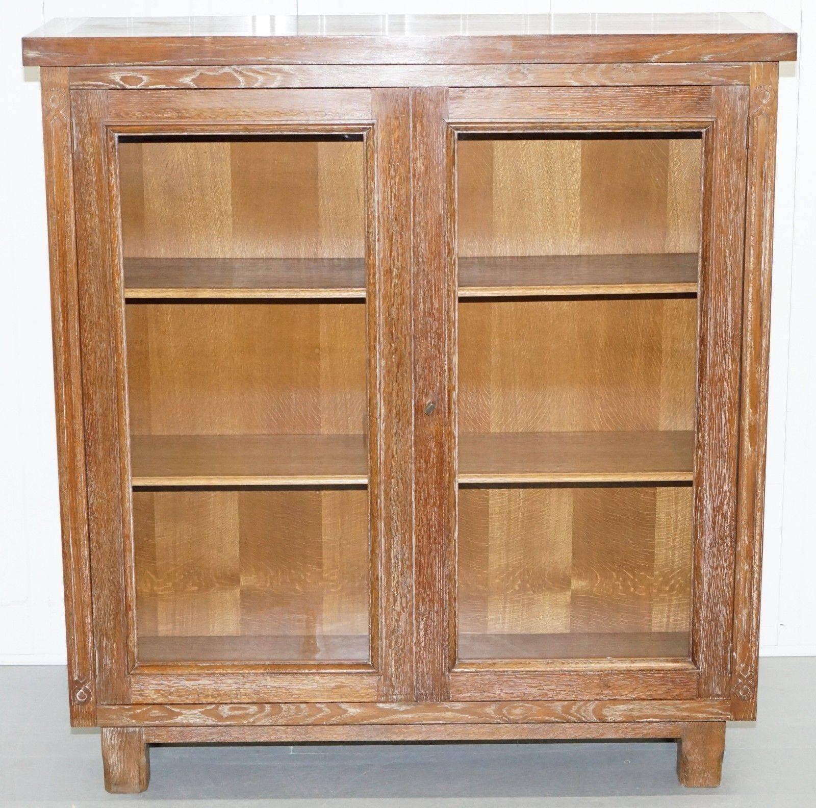 limed oak bookcase