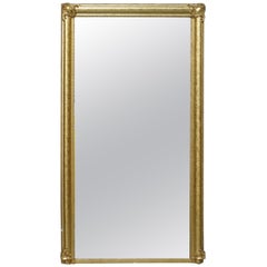 Stunning Original Louis Philippe Gold Leaf Floral Painted French Mirror