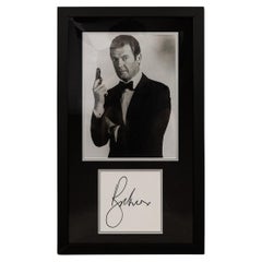 Stunning Original Roger Moore Signature & Photo