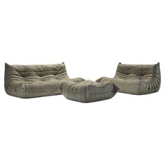 Atemberaubendes, originales Togo (2011) aus khakifarbenem Leder von Michel Ducaroy - Ligne Roset
