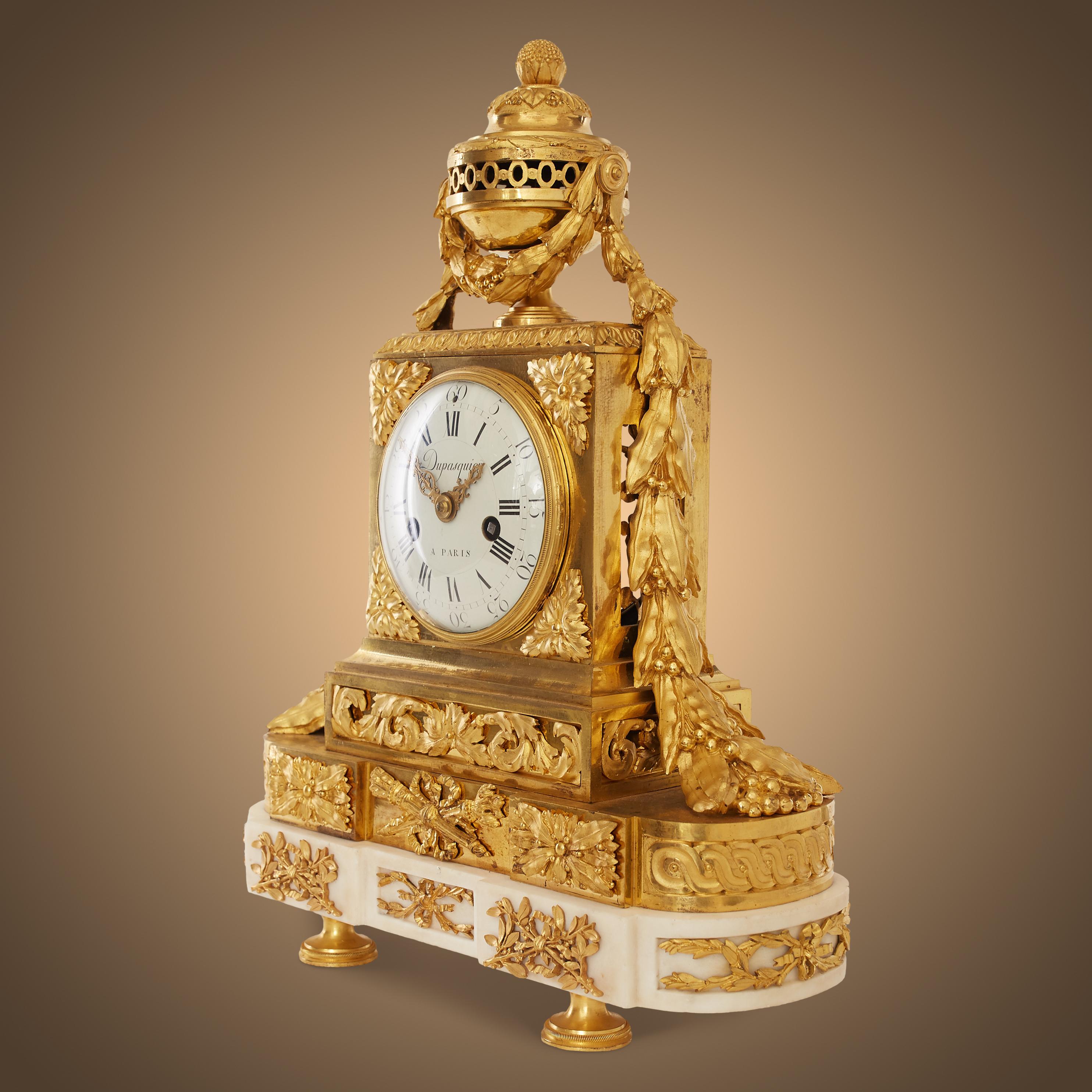 French Stunning Ormolu Mantel Clock, Powerful Creativity of Dupasquier For Sale