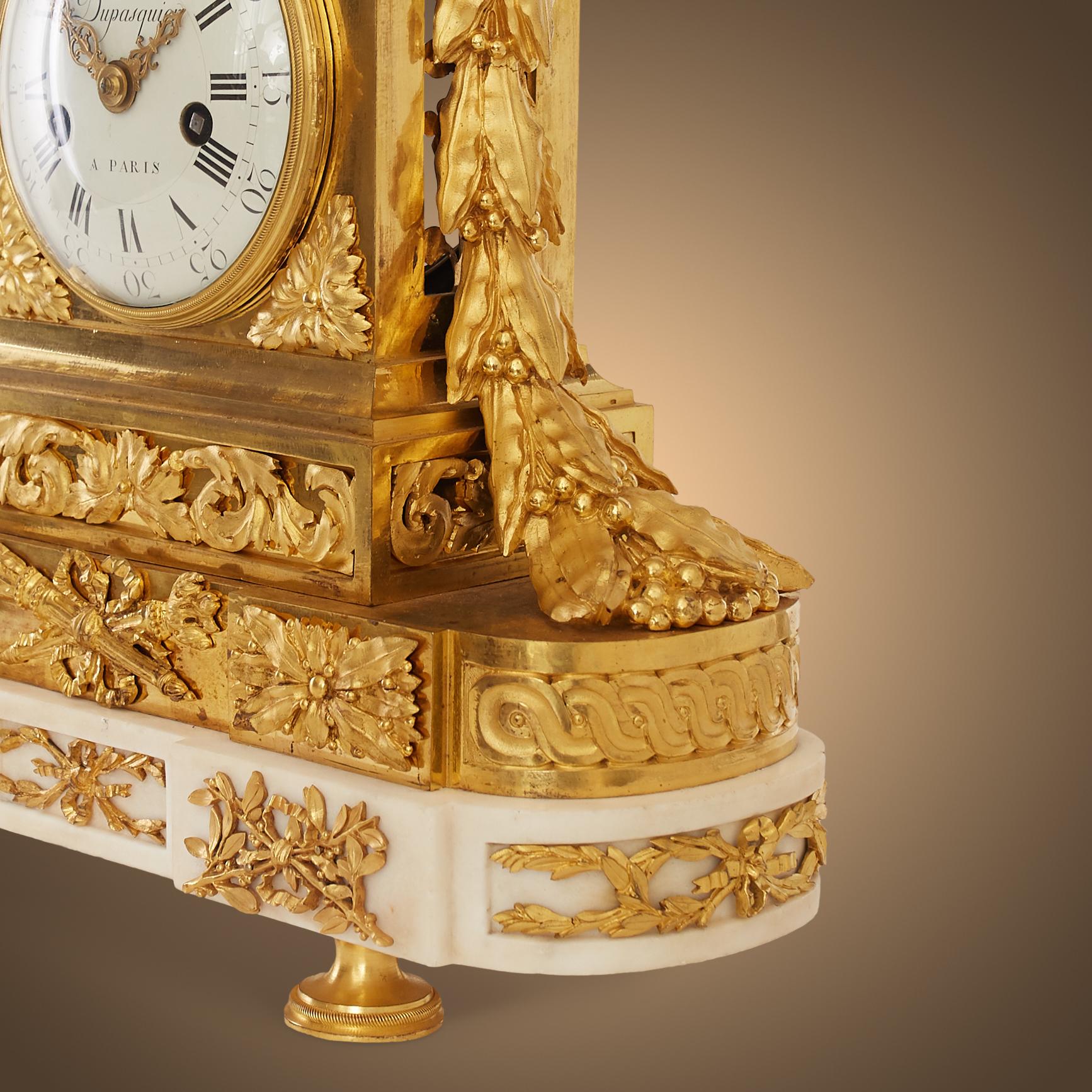 Stunning Ormolu Mantel Clock, Powerful Creativity of Dupasquier In Good Condition For Sale In Warsaw, PL