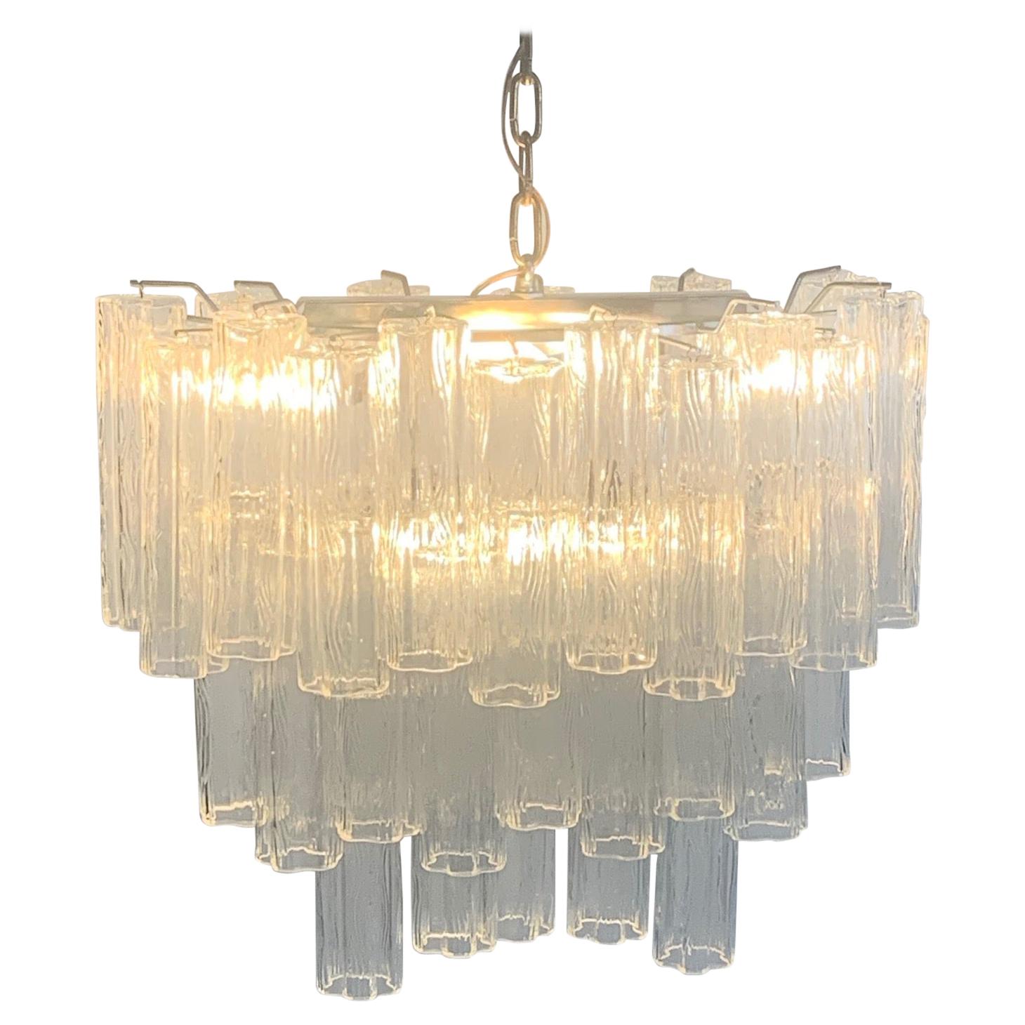 Beautiful Venini Tube Chandelier at 1stDibs
