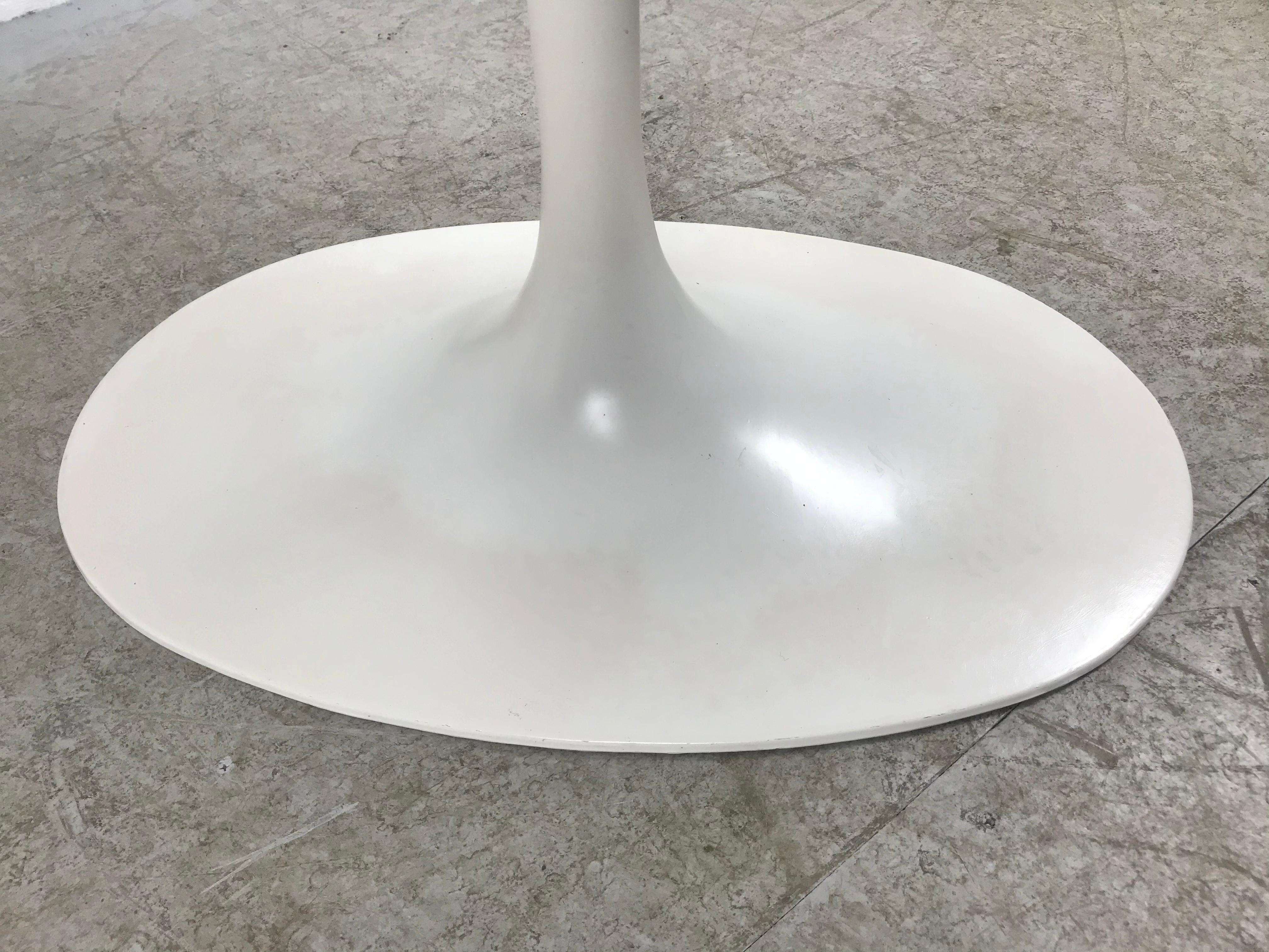 Stunning Oval Patchwork Marble Saarinen /Knoll Style Tulip Pedestal Dining Table 4