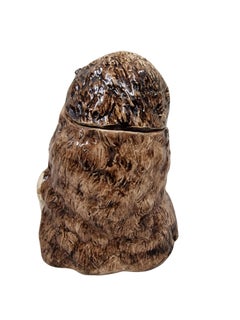 Stunning owl tobacco box, ceramic marked, 1910 Art Nouveau most possibly Austria