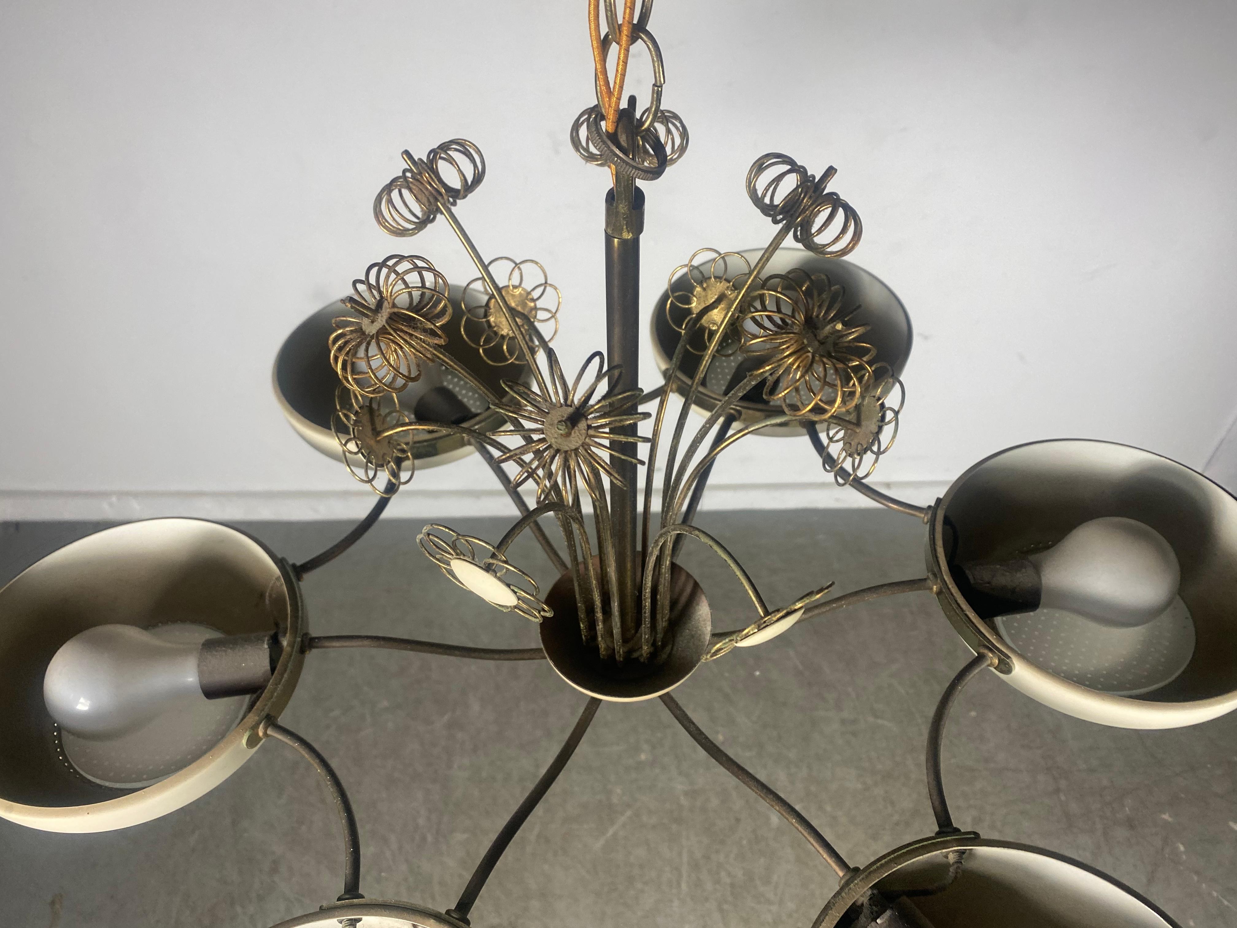 Mid-Century Modern Stunning Paavo Tynell Attributed Chandelier by Lightolier For Sale