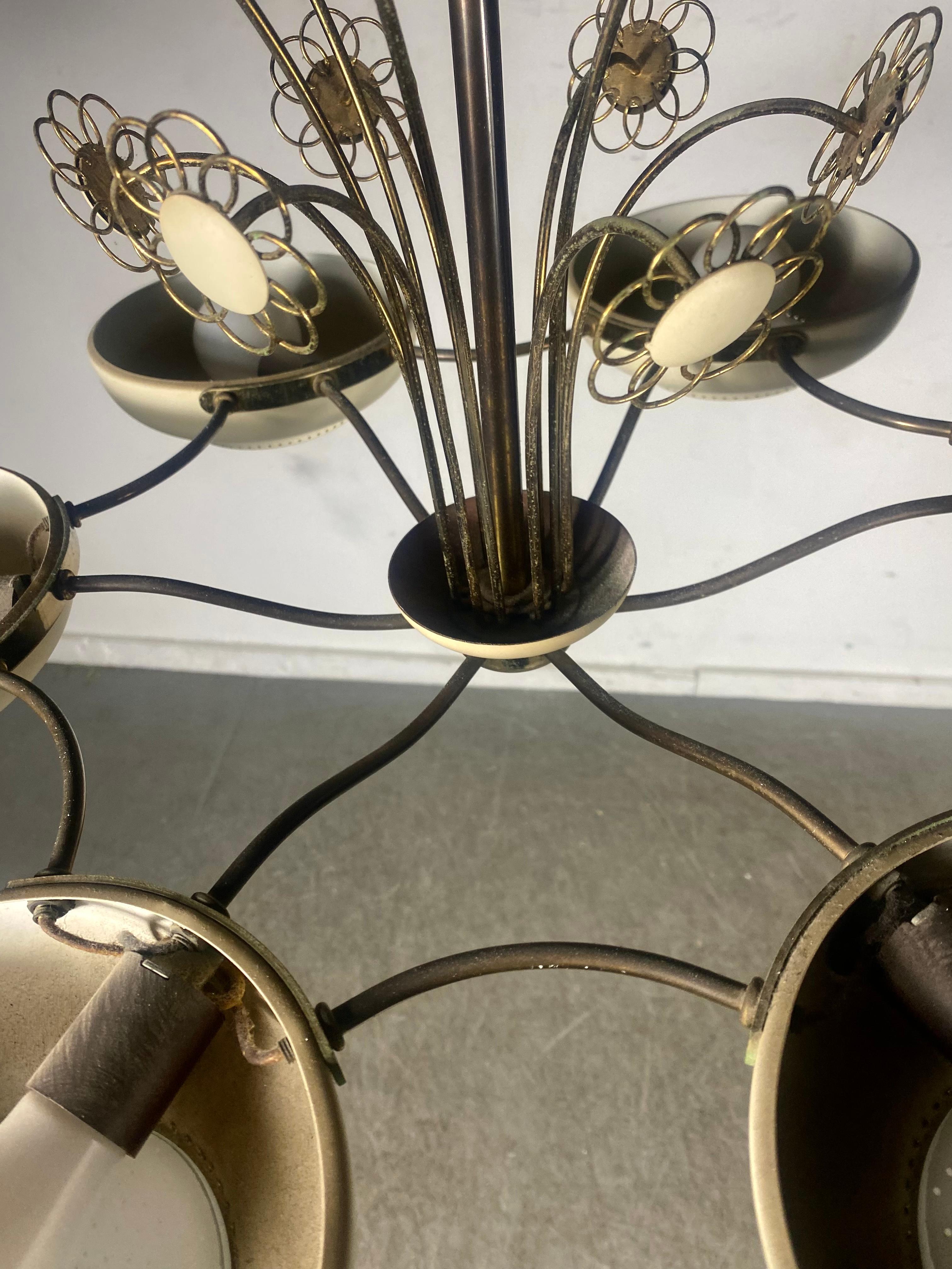 Mid-20th Century Stunning Paavo Tynell Attributed Chandelier by Lightolier For Sale
