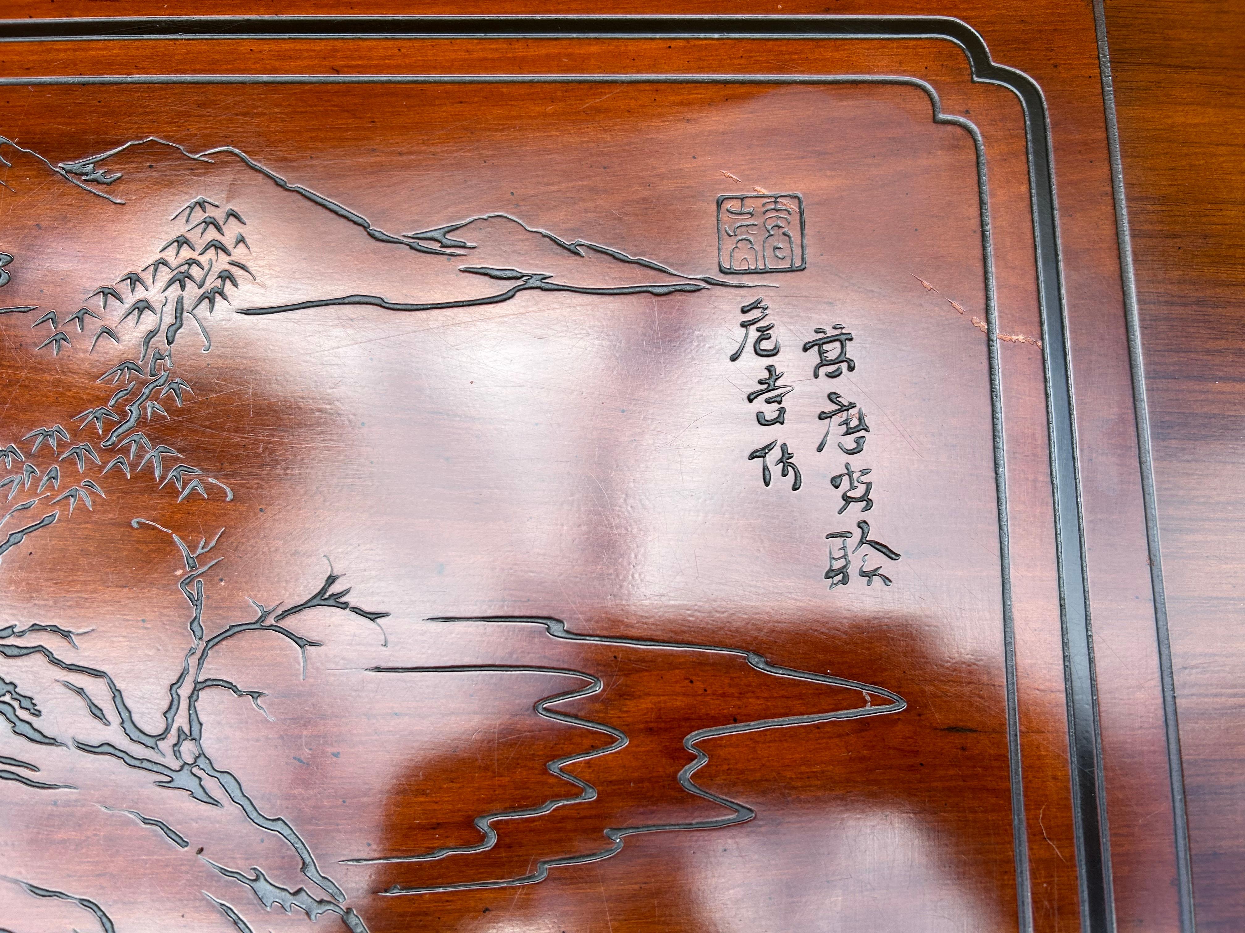 Fin du 20e siècle Superbe paire de tables de nuit asiatiques Drexel Heritage Chinoiserie mi-siècle moderne en vente