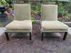 Stunning Pair of Harvey Probber Chunky Leg Slipper Chair Mid-Century Modern