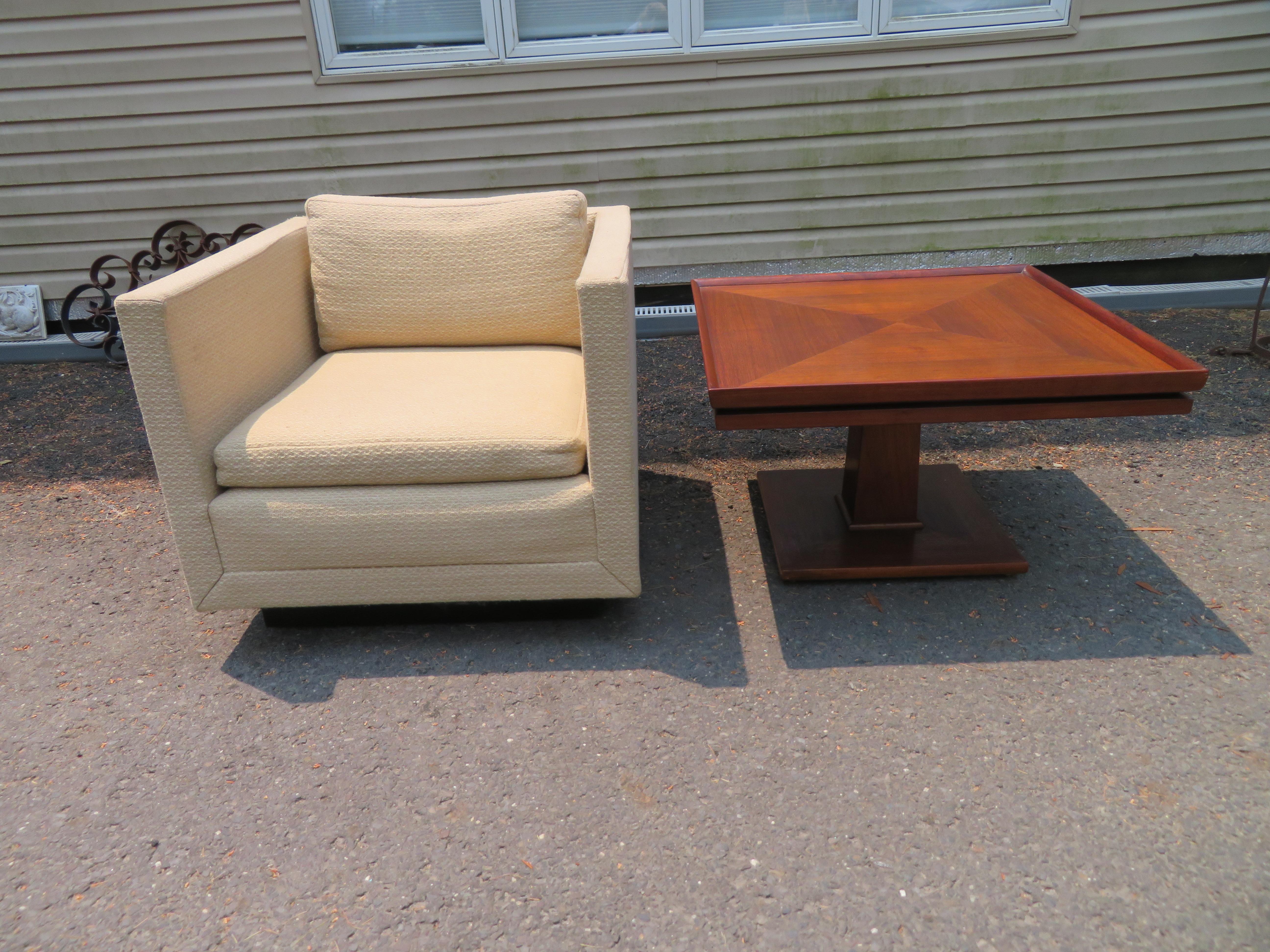 Stunning Pair Harvey Probber Cube Lounge Chairs Mid-Century Modern For Sale 6